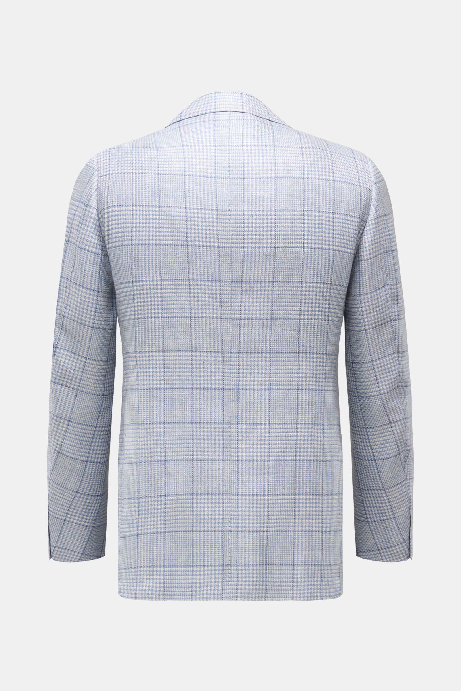 Cesare Attolini Sakko rauchblau/creme kariert