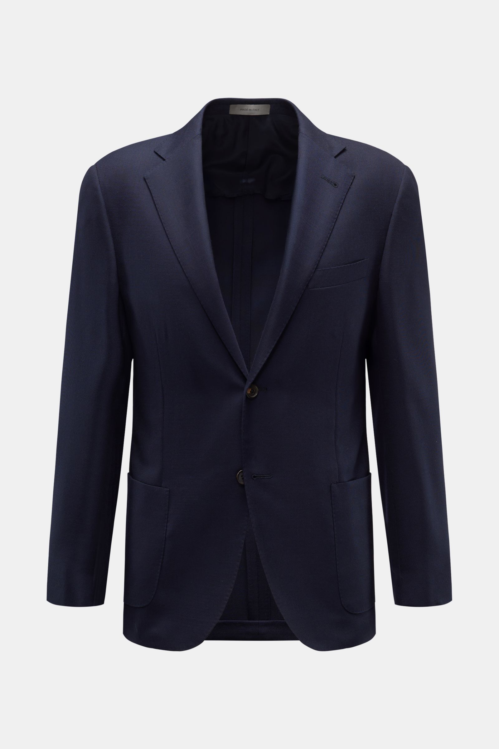 Front view of Corneliani Sakko navy, a slim fit, two-button tailored blazer in pure wool with fine Panama weave, soft touch, and classic pockets. 

Das italienische Traditionslabel CORNELIANI kreiert mit diesem edlen Sakko aus reiner Wolle, gefertigt a
