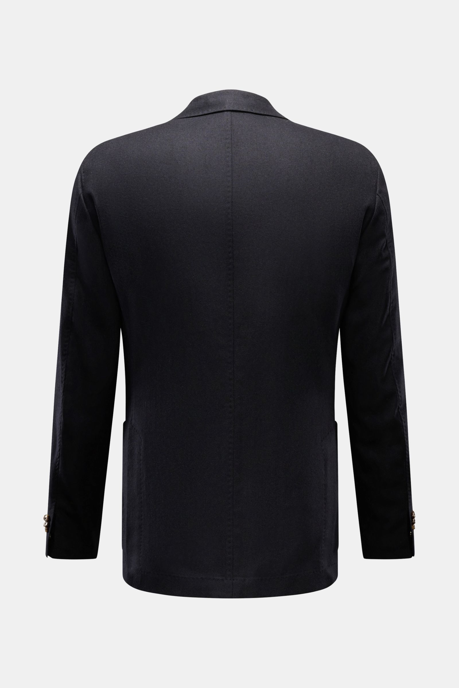 Windsor Sakko 'Salio' dark navy Rückansicht, Slim Fit, zweireihig, drei Knöpfe, Woll-Mix, elastisch, Spitzenrevers, Seitenschlitze, Innentaschen.