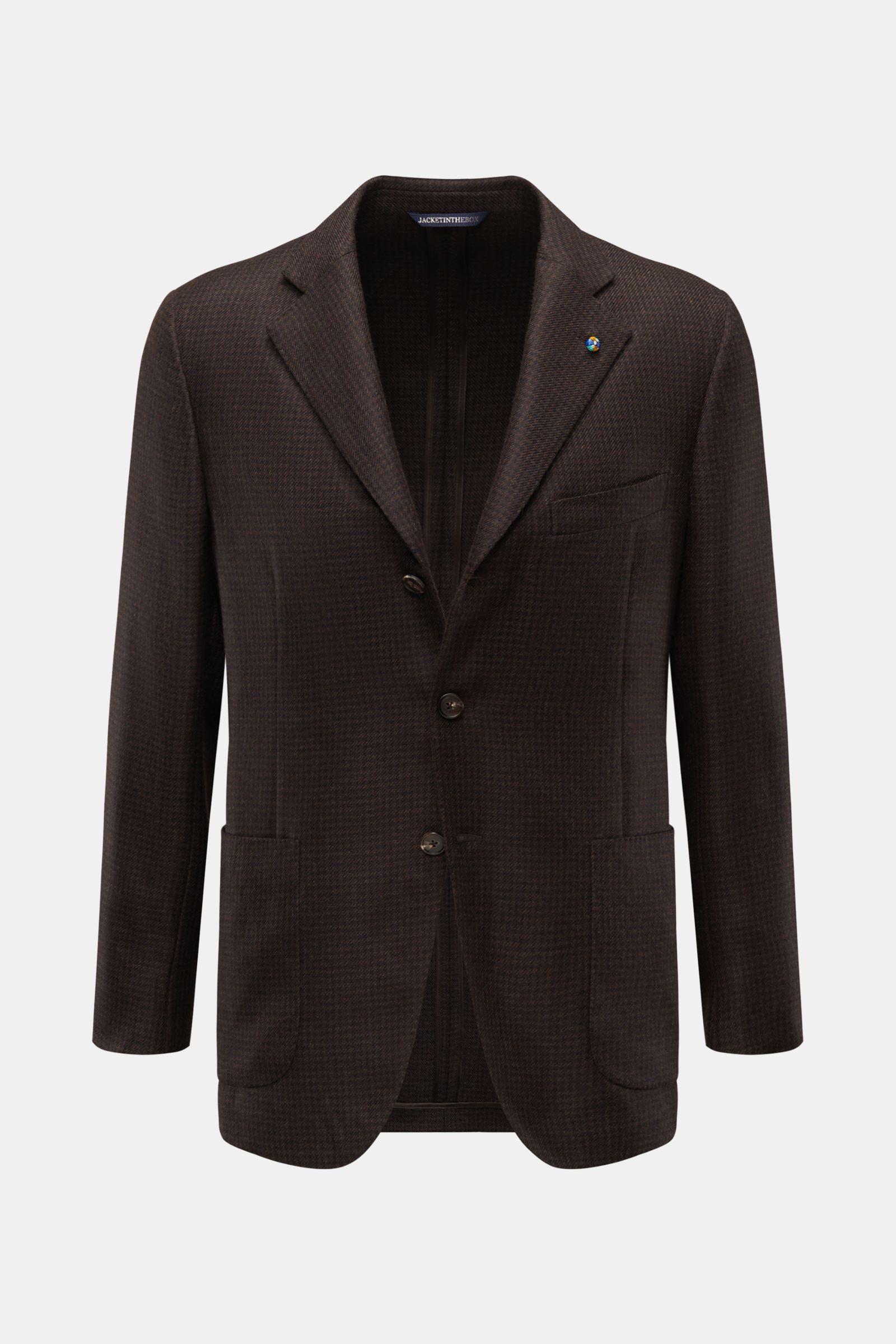 Belvest Cashmere jacket anthracite/brown checked