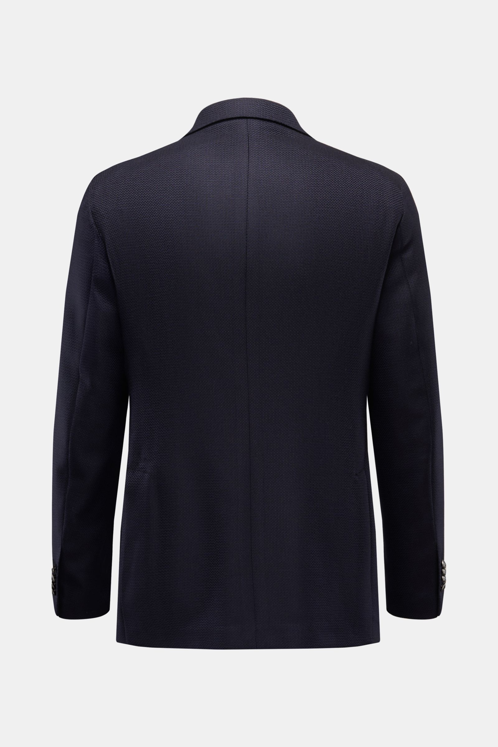 Tagliatore Blazer 'Monte Carlo' navy im Unconstructed Design, Rückansicht, Slim Fit, reine Wolle im leichten Panama-Gewebe für eleganten Sommerlook.