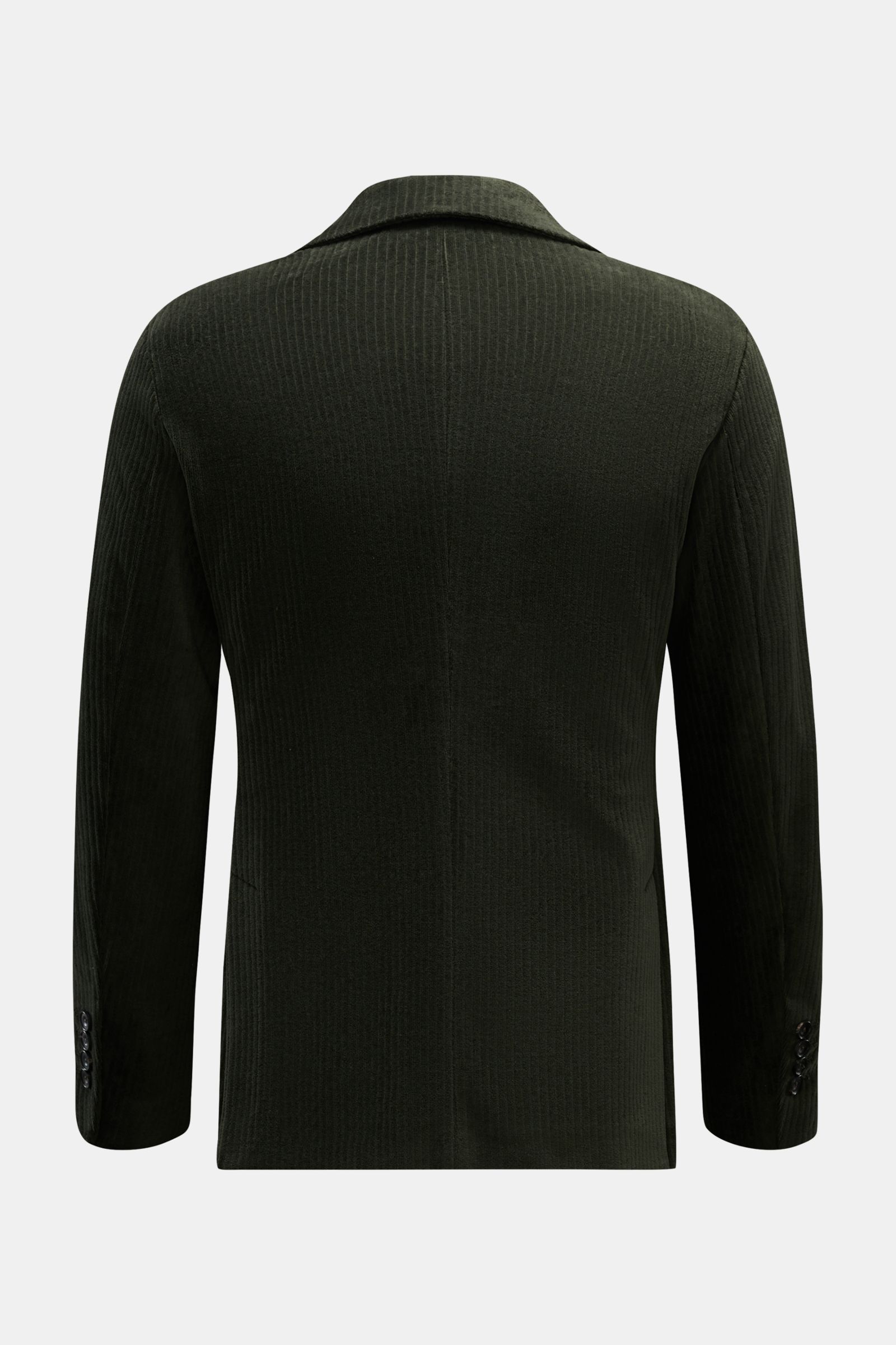 Circolo 1901 Cordsakko dunkelgrün, Rückansicht, Slim Fit, Unconstructed-Design, samtige Baumwoll-Jerseyqualität, tailliert, mit Knöpfen an Ärmeln.