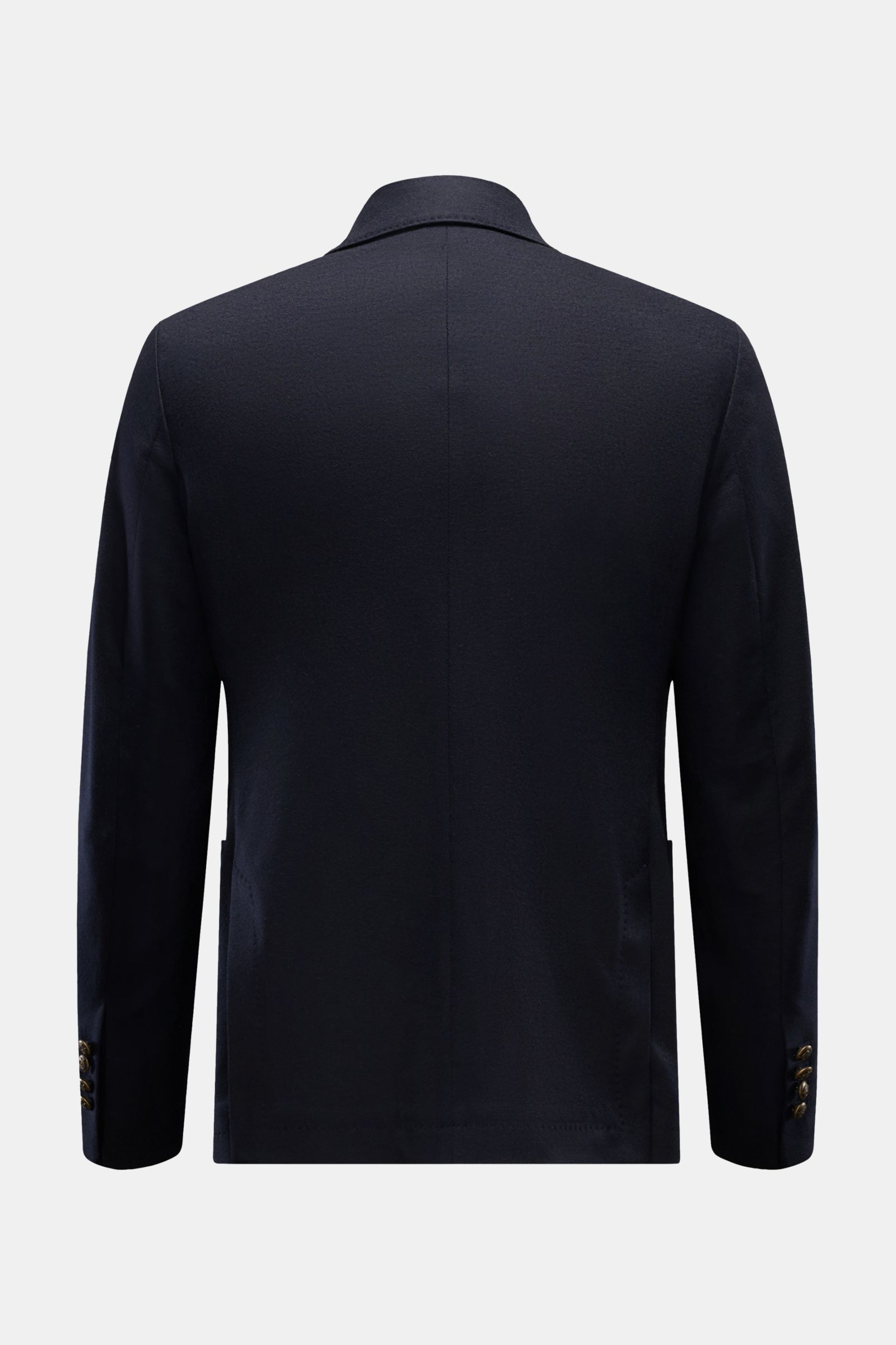 Circolo 1901 Jersey-Sakko navy, Rückansicht, Slim Fit, zweireihig, aus Wolle und Cashmere, weicher Griff, Ärmel mit Knöpfen, Seitenschlitze, halb gefüttert.