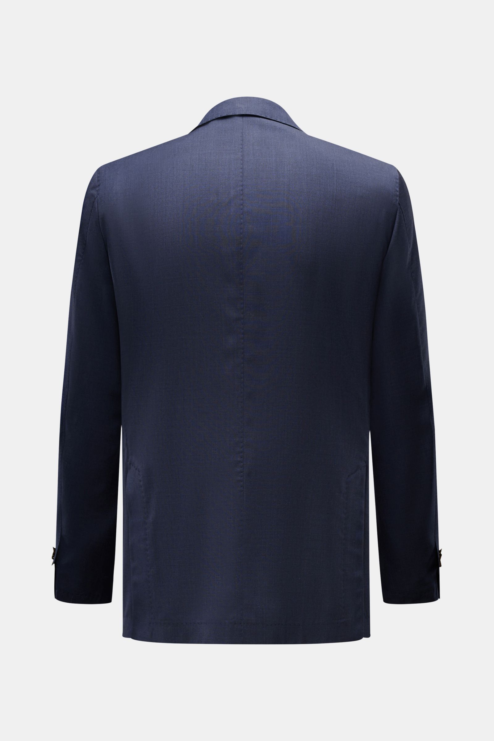 Windsor Sakko 'Travel' navy meliert von hinten, Slim Fit, Unconstructed Design, Rückenschlitze, feine Wollqualität, glatter Griff.