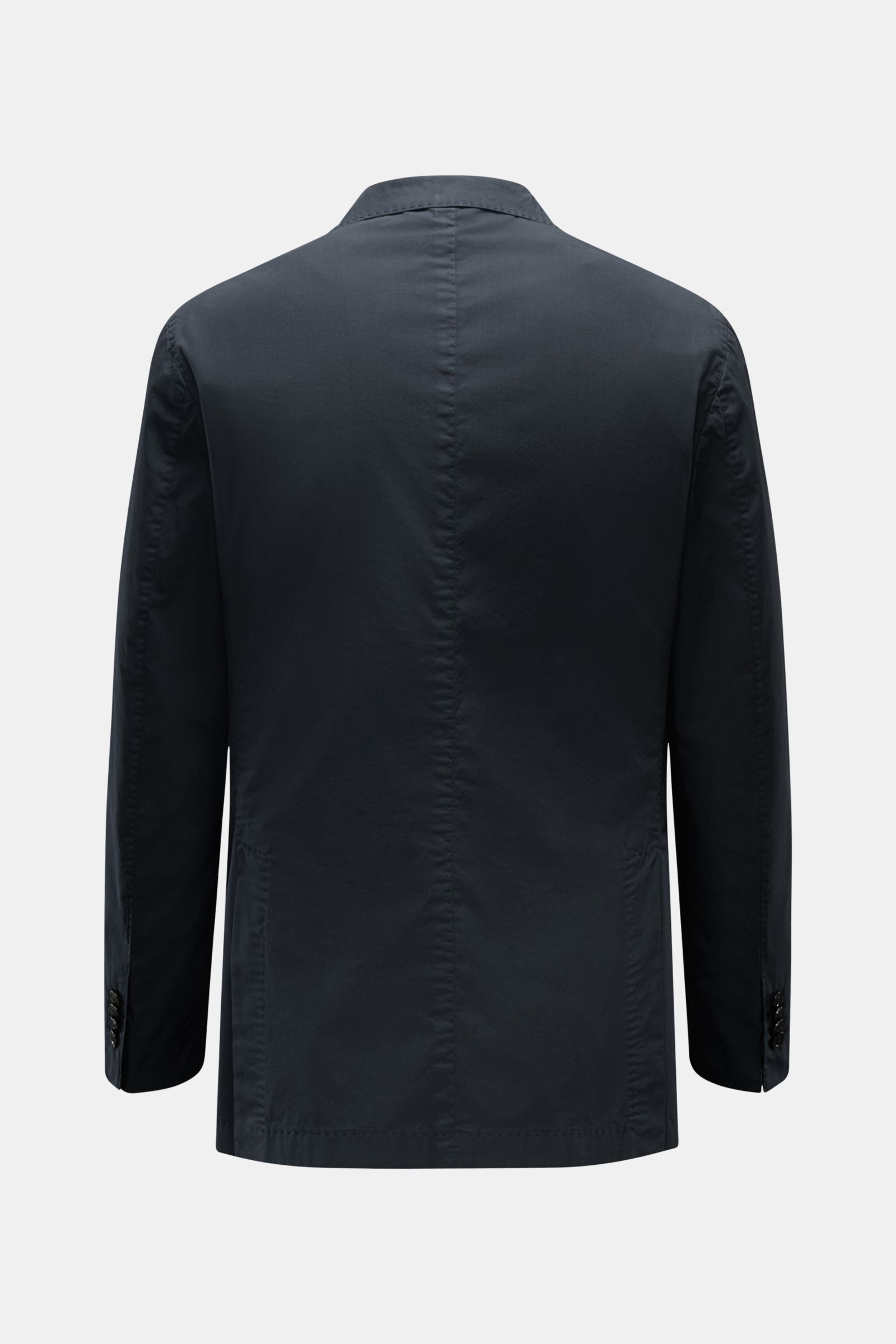 Boglioli Sakko 'K. Jacket' navy, Rückansicht, leichtes, stretchiges Baumwollgewebe, Slim Fit, tailliert, Unconstructed Design, Seitenschlitze.