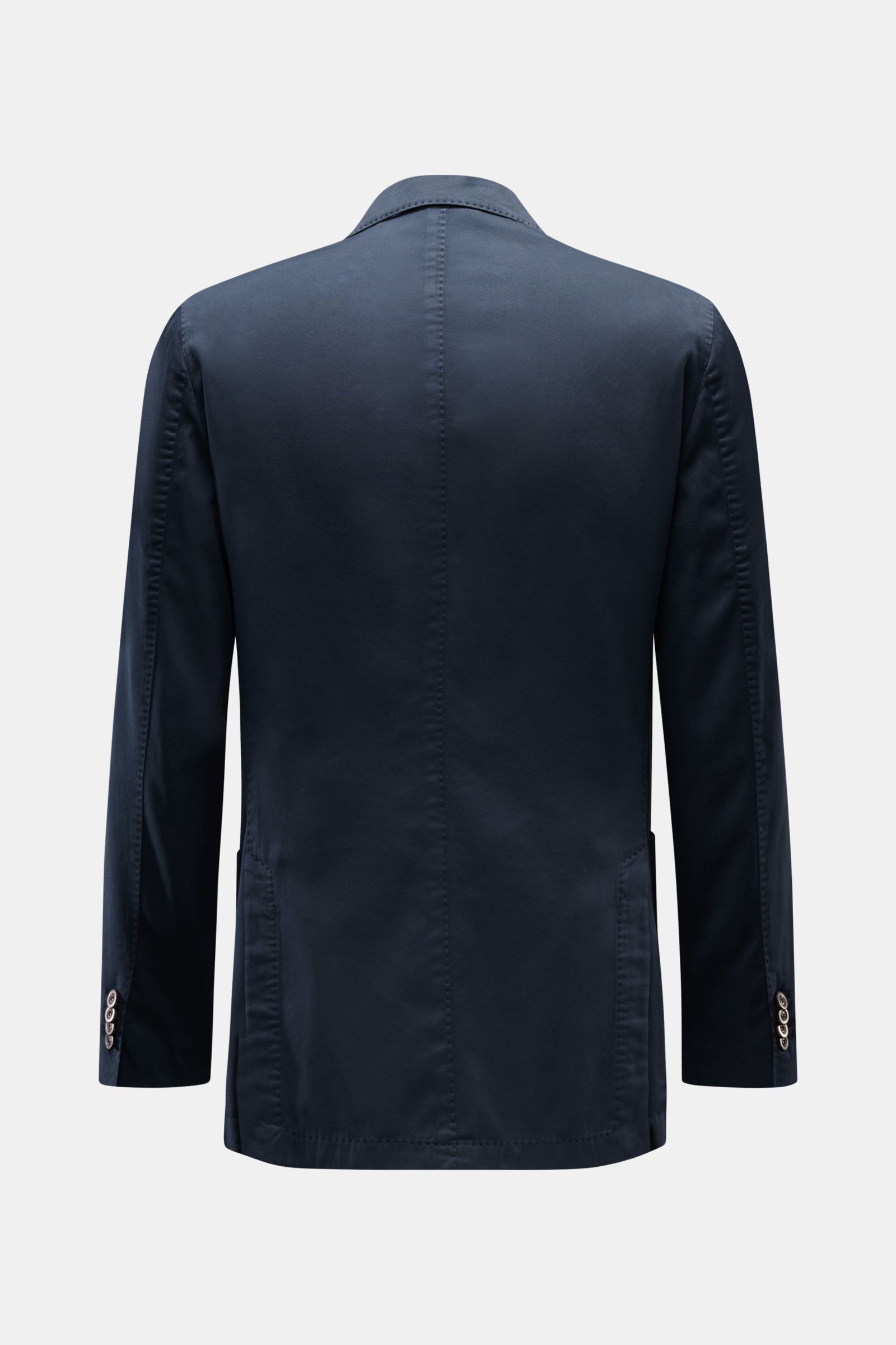 Boglioli Sakko 'K. Jacket' navy Rückansicht, Unconstructed Design, Slim Fit, Baumwolle-Lyocell-Mix mit Cashmere, tailliert, drei Knöpfe.