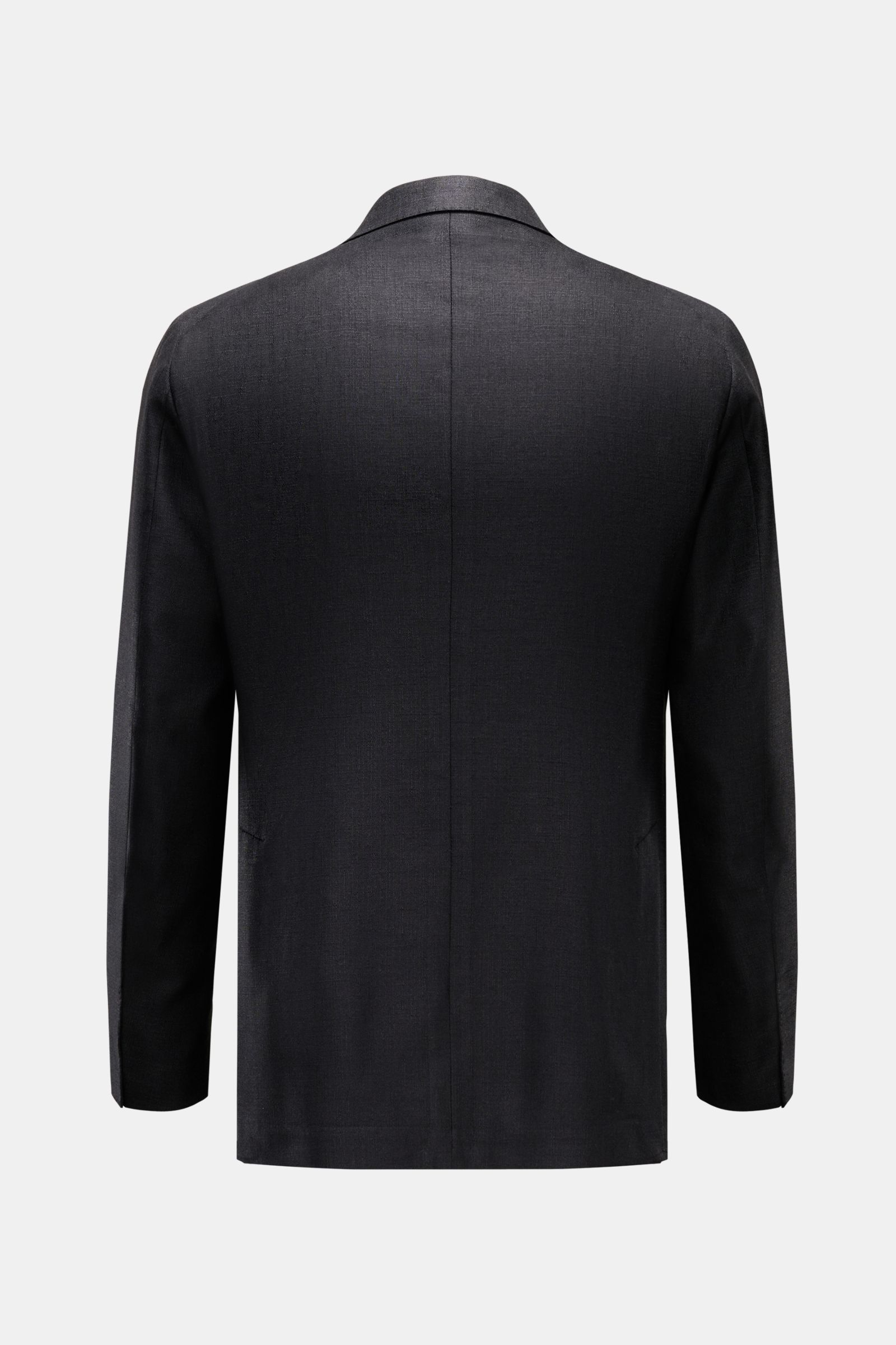 Back view of Tagliatore Smart-casual jacket 'Monte Carlo' black, showcasing unconstructed design, side vents, and fine textured fabric.

Timeless classic: This elegant smart-casual jacket by TAGLIATORE exudes Italian sophistication and is a stylish cho