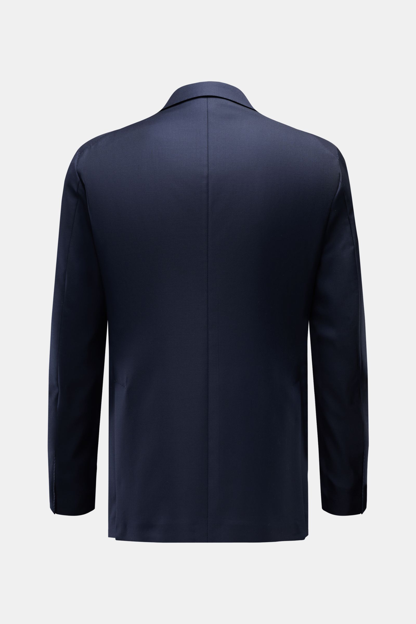 Tagliatore Sakko 'Monte Carlo' navy aus Super 110'S Schurwolle, Slim Fit, Unconstructed Design, Rückansicht, tailliert mit Seitenschlitzen.