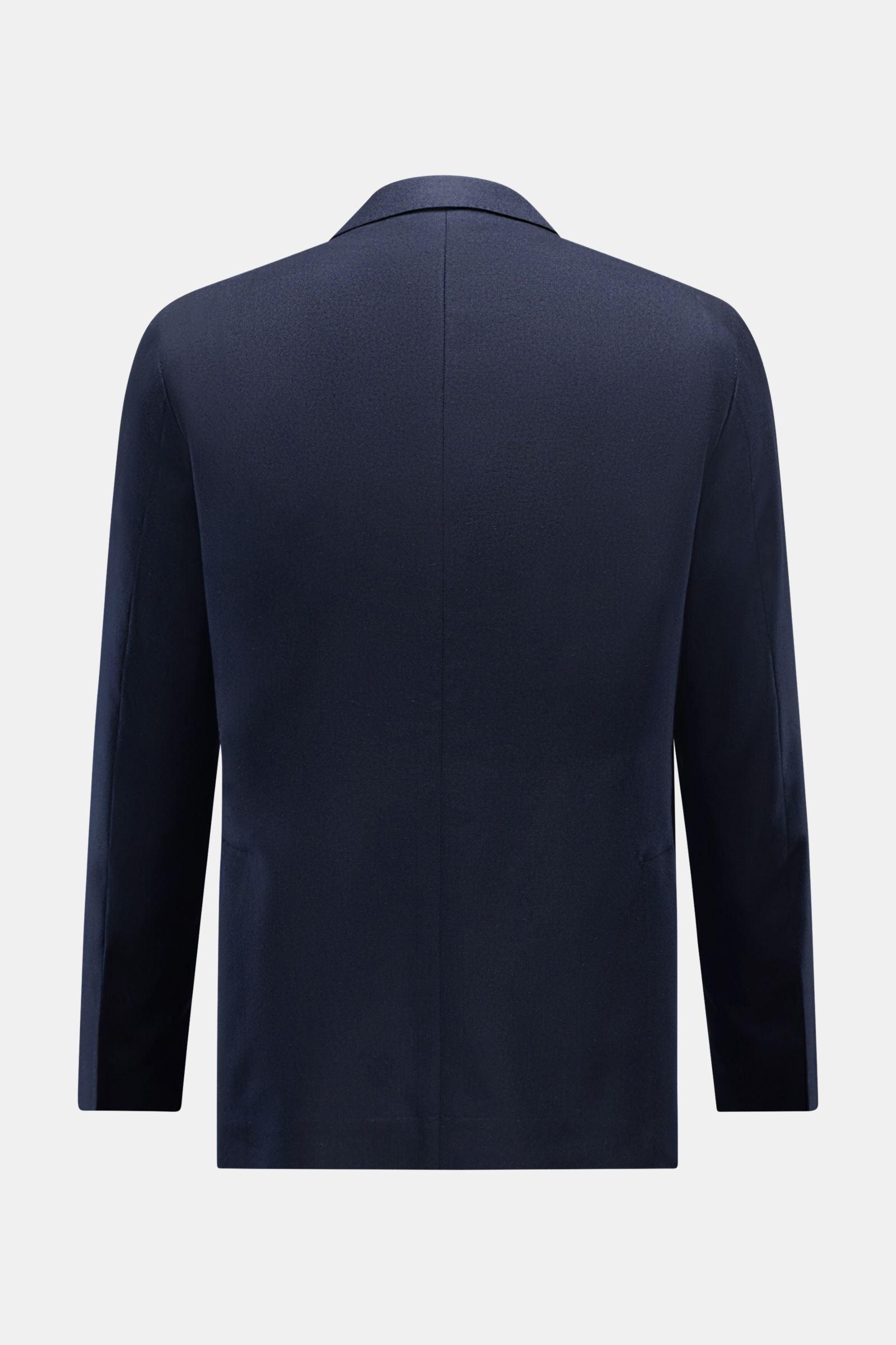 Tagliatore Cashmere Sakko 'Monte Carlo' navy, Rückansicht, Slim Fit, reiner Cashmere, taillierter Zwei-Knopf-Stil, Unconstructed Design, Seitenschlitze.