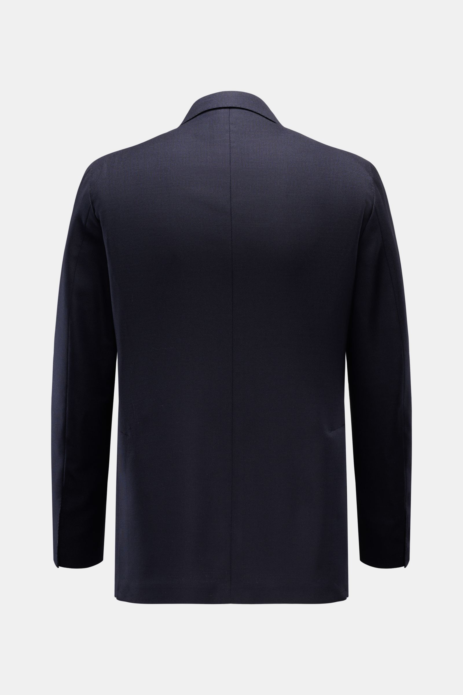 Tagliatore Sakko 'Monte Carlo' navy, Rückansicht, zweireihig, Super 110'S Schurwolle, slim fit, Unconstructed Design, Seitenschlitze.