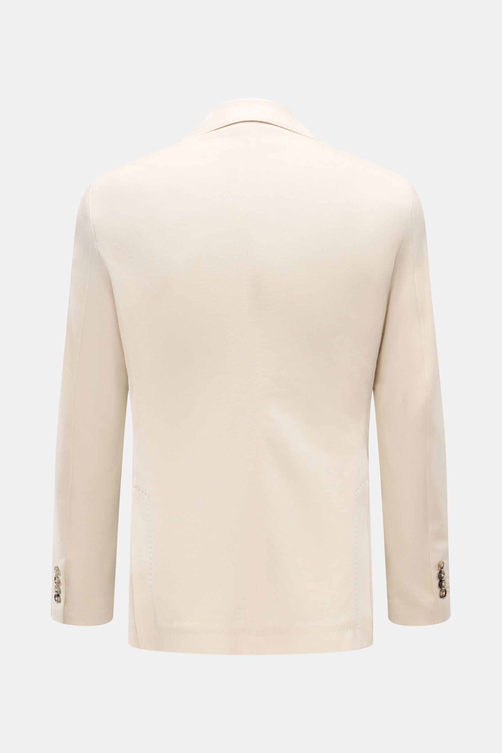 Circolo 1901 Piqué Sakko sand, schmal geschnitten, elastischer Baumwoll-Piqué, Slim Fit, Rückansicht, zwei Knöpfe, Seitenschlitze, halb gefüttert.