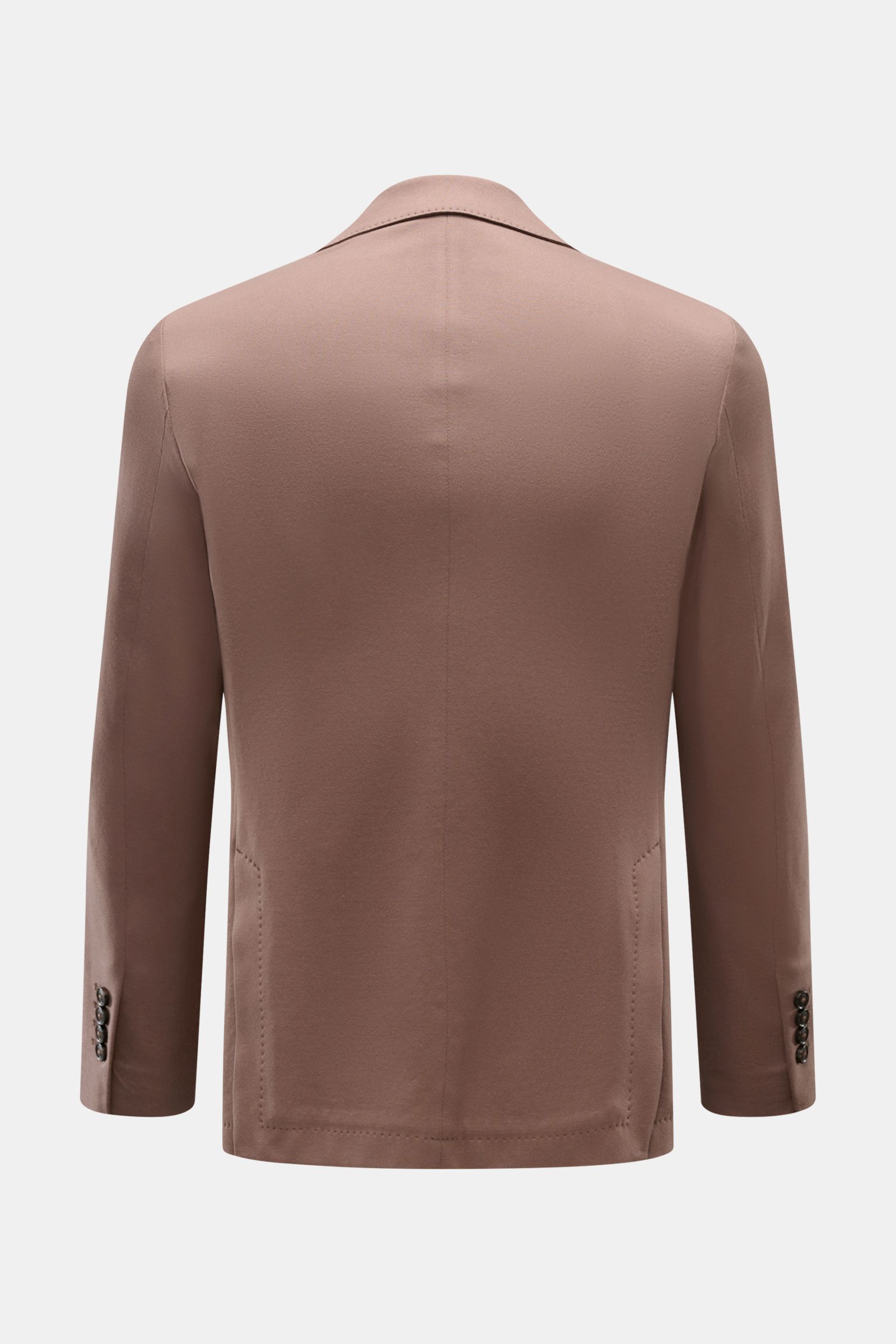 Circolo 1901 Piqué Sakko graubraun, Slim Fit, elastischer Baumwoll-Piqué, tailliert, zwei Knöpfe, fallendes Revers, Rückenansicht, halb gefüttert.