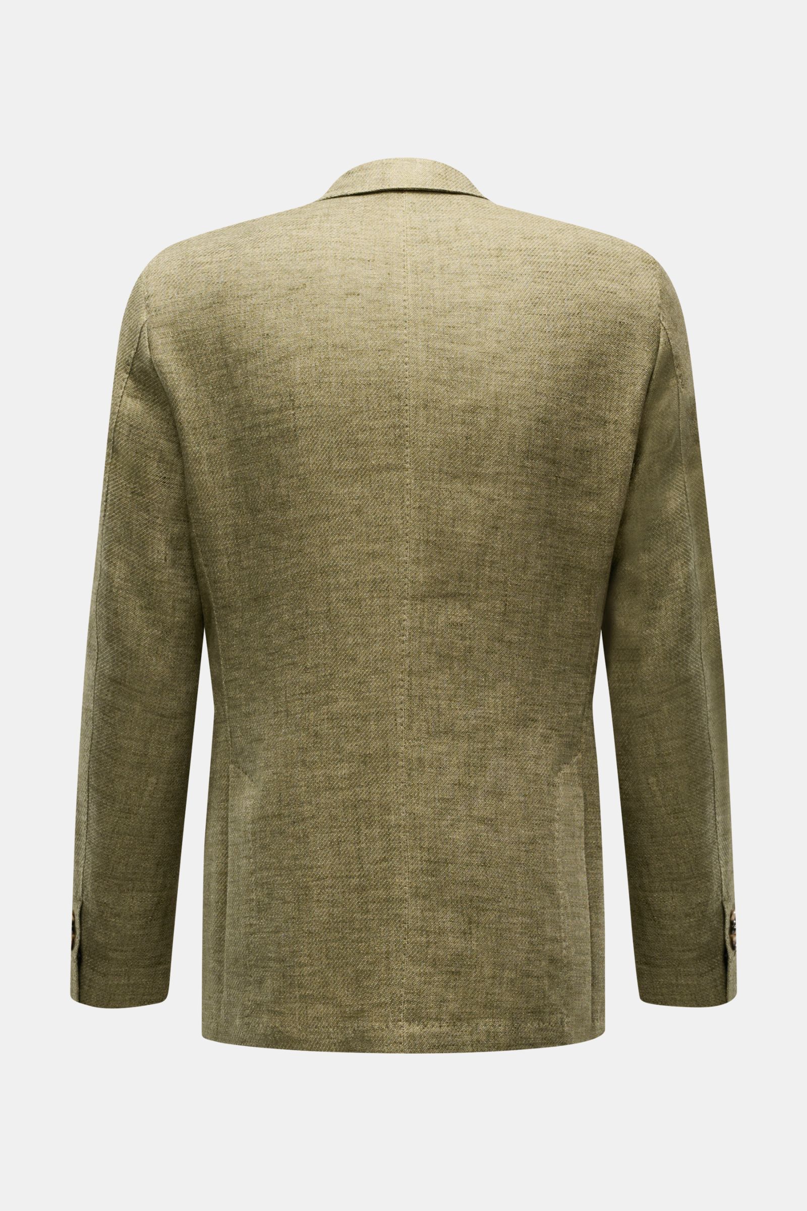Windsor Smart-casual jacket 'Giorno' olive melange shown from the back, lightweight cotton and linen blend, slim fit with unconstructed design.

Stylish and uncomplicated: With the lightweight, unconstructed 'Giorno' smart-casual jacket by 