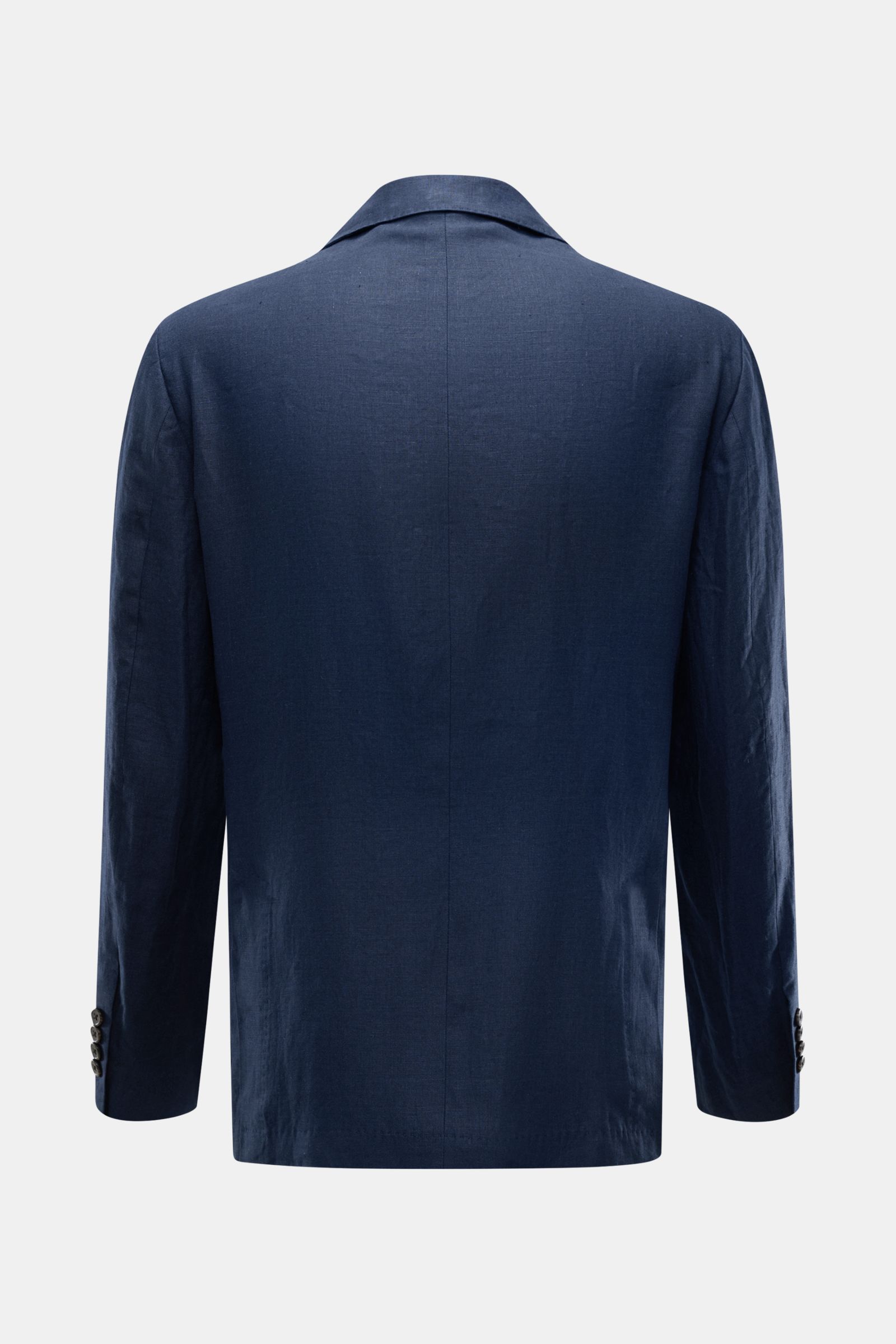 Polo Ralph Lauren Leinensakko navy, schmale Silhouette, reines Leinen, Slim Fit, Unconstructed Design, Rückansicht mit fallendem Revers, Ärmelknöpfen.