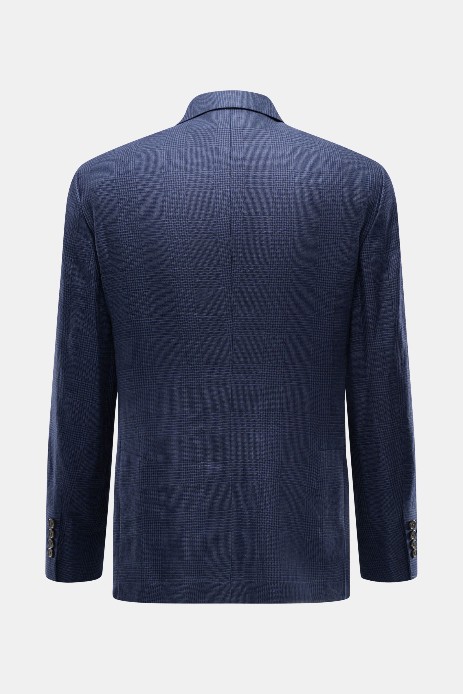 Rückansicht des Polo Ralph Lauren Sakko navy/schwarz kariert im Prince-of-Wales Karo mit weichem Griff, Slim Fit und Unconstructed Design.