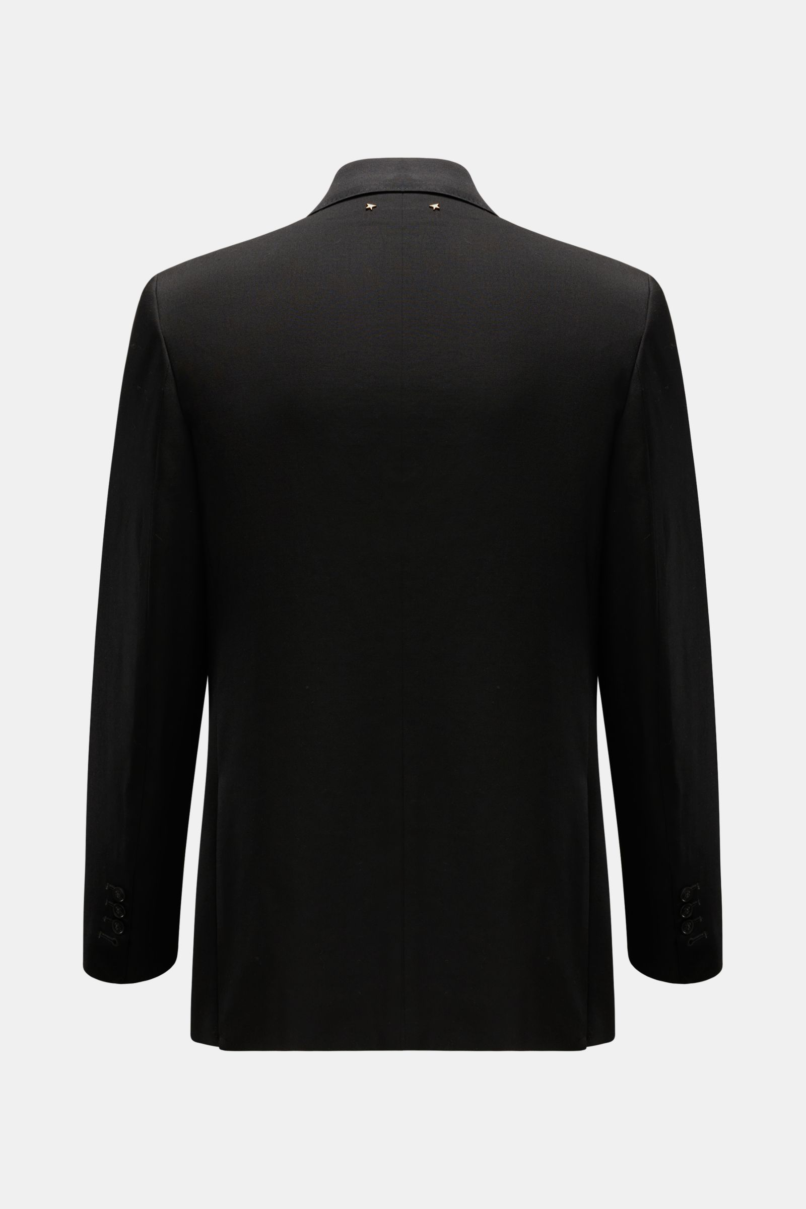 Golden Goose Sakko 'Dave' schwarz, Rückansicht, zweireihiger Drei-Knopf-Stil, Wollgabardine, Metallsterne am Kragen, Slim Fit