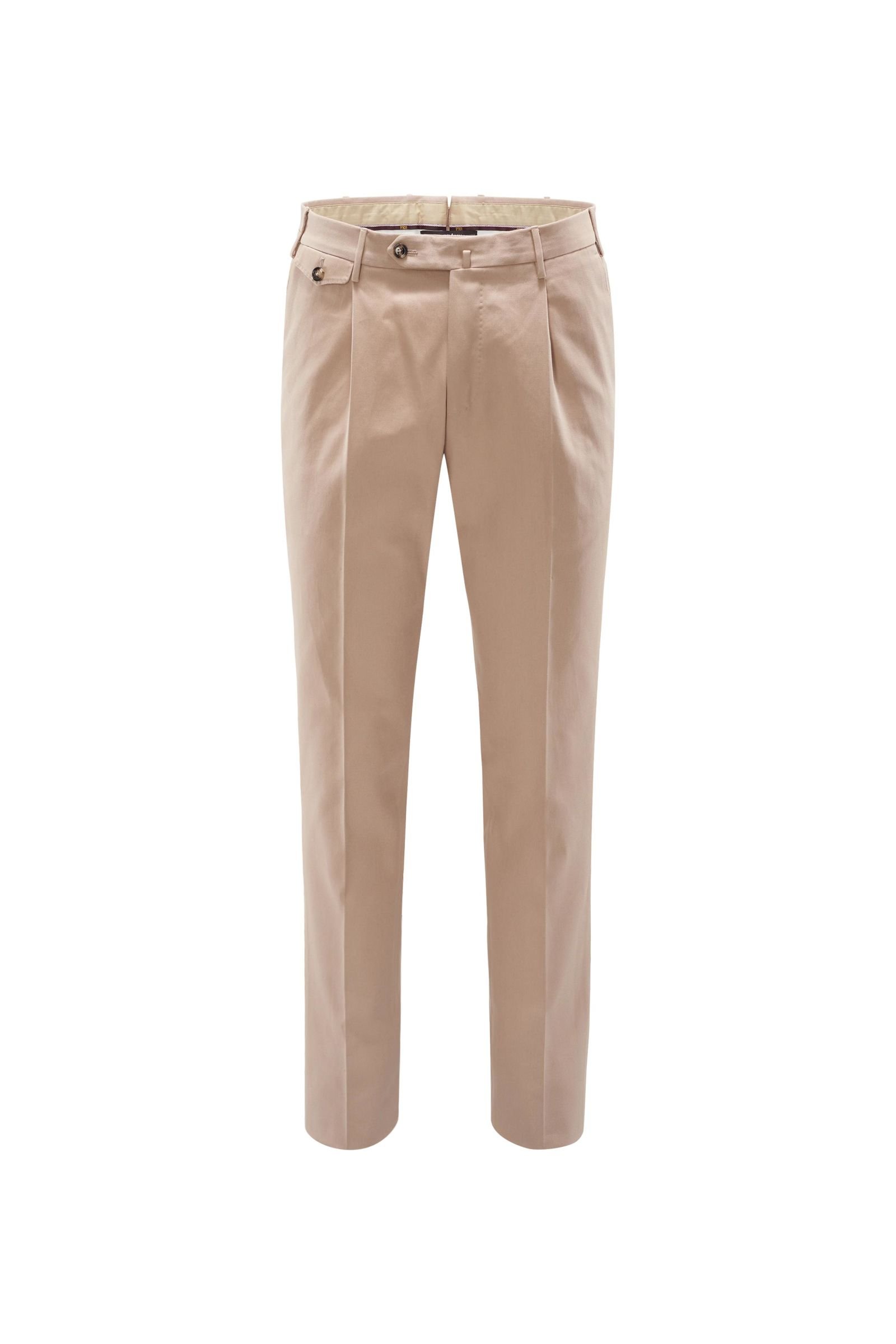 Cotton trousers 'The Draper Gentleman Fit' beige