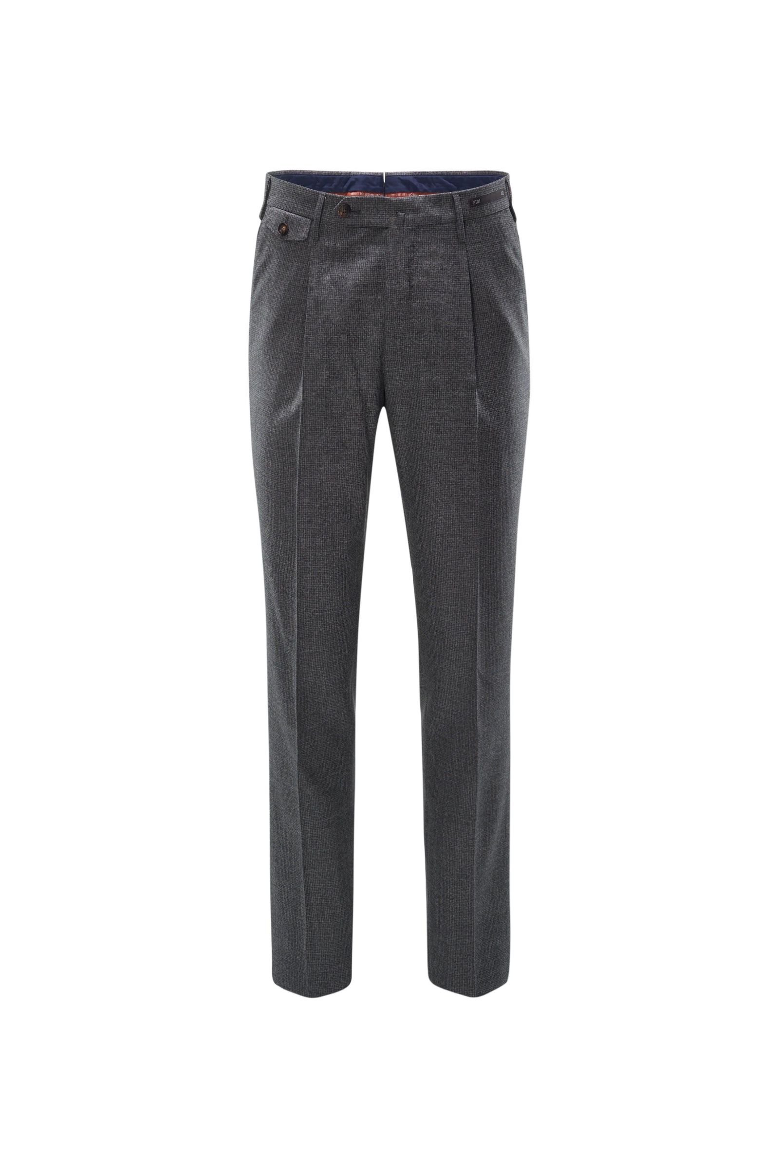 Wool trousers 'Gentleman Fit' grey patterned