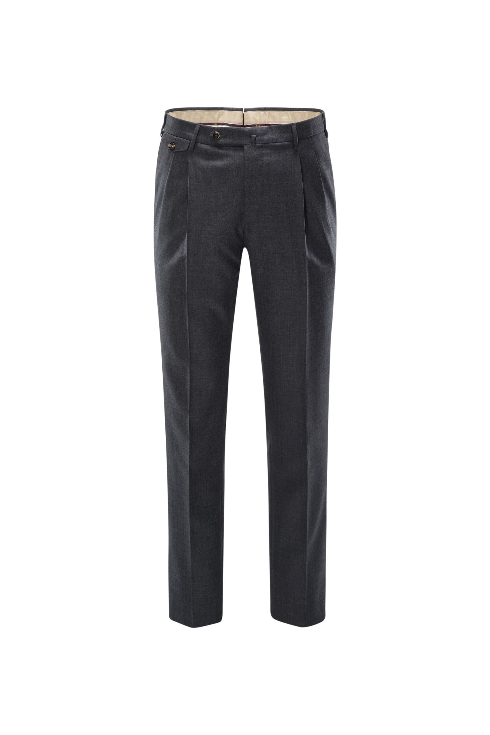 Wool trousers 'The Draper Gentleman Fit' dark grey