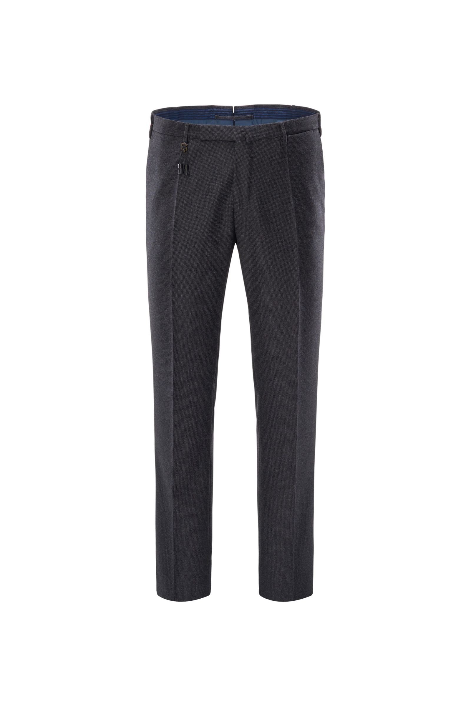 Wool trousers anthracite patterned