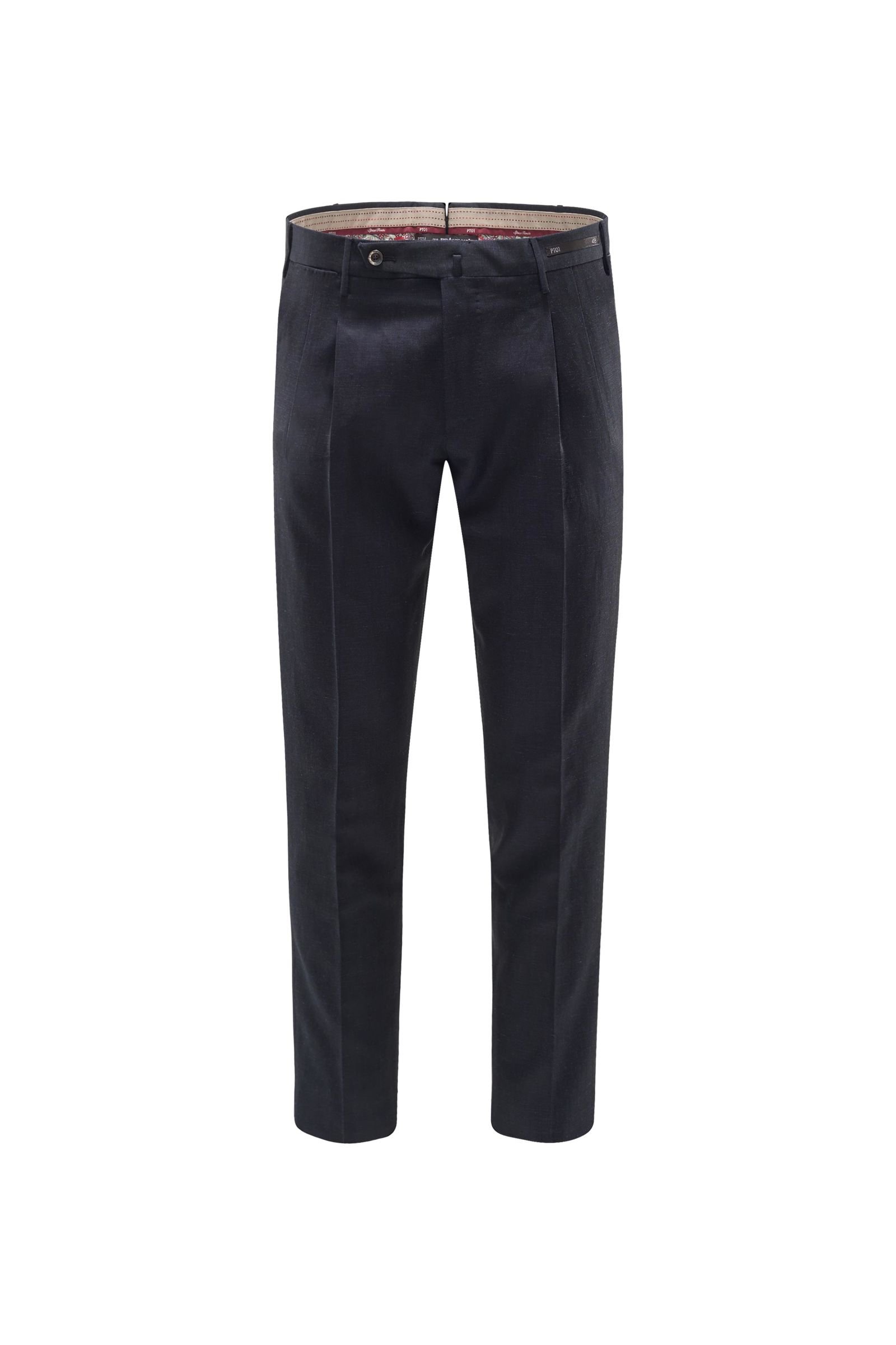 Chambray trousers 'Spice Route Preppy Fit' dark blue