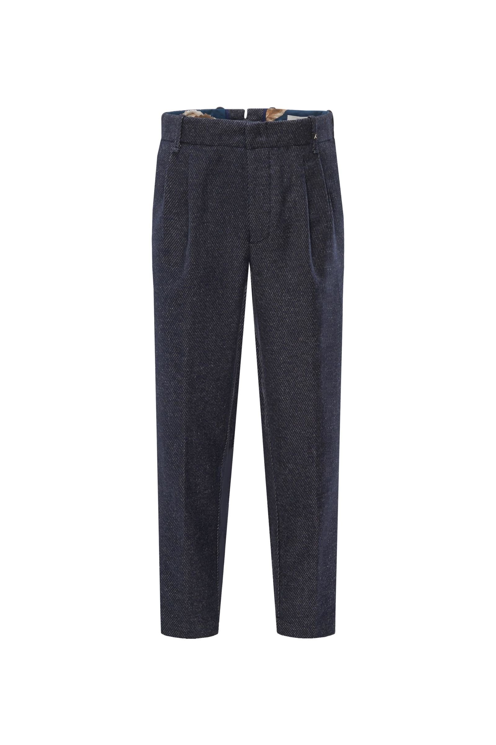Trousers navy patterned