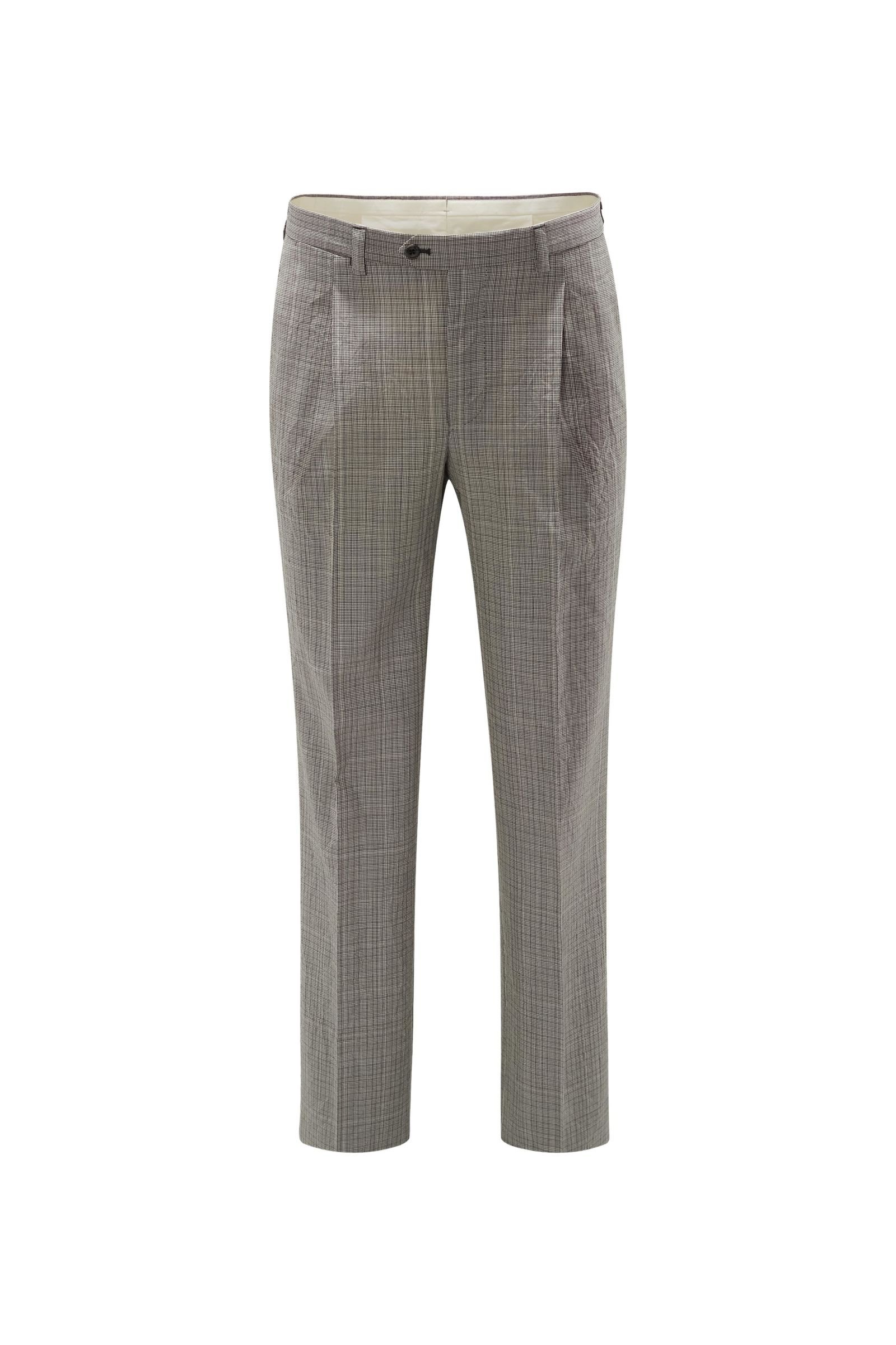 Wool trousers 'Andrea' black/white checked