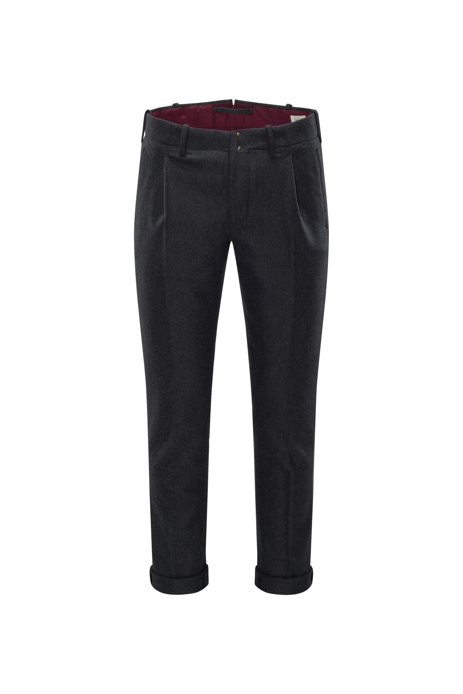 Wool trousers 'Slim Fit' anthracite