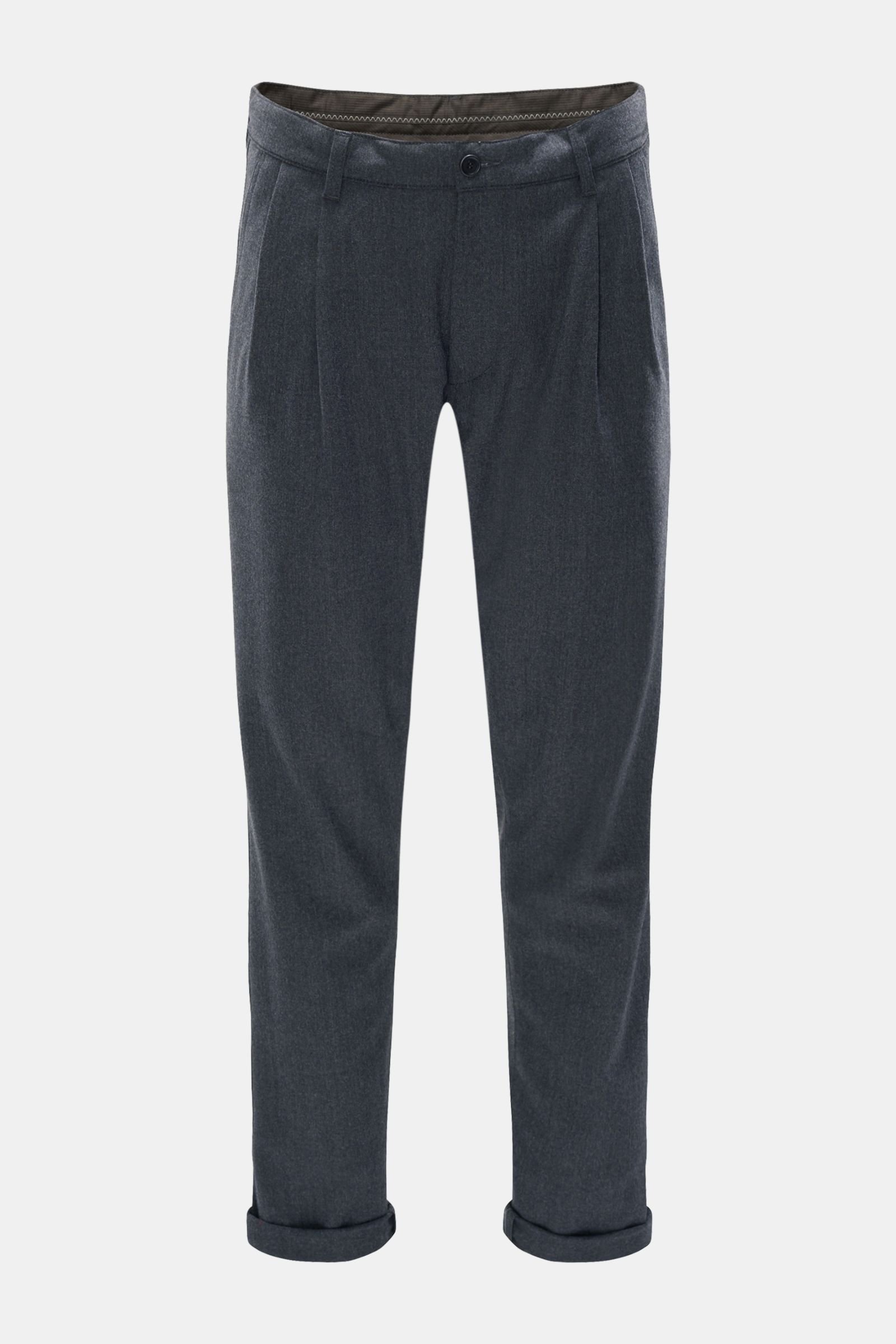 Wool jogger pants 'Funzionale Pinces' dark grey