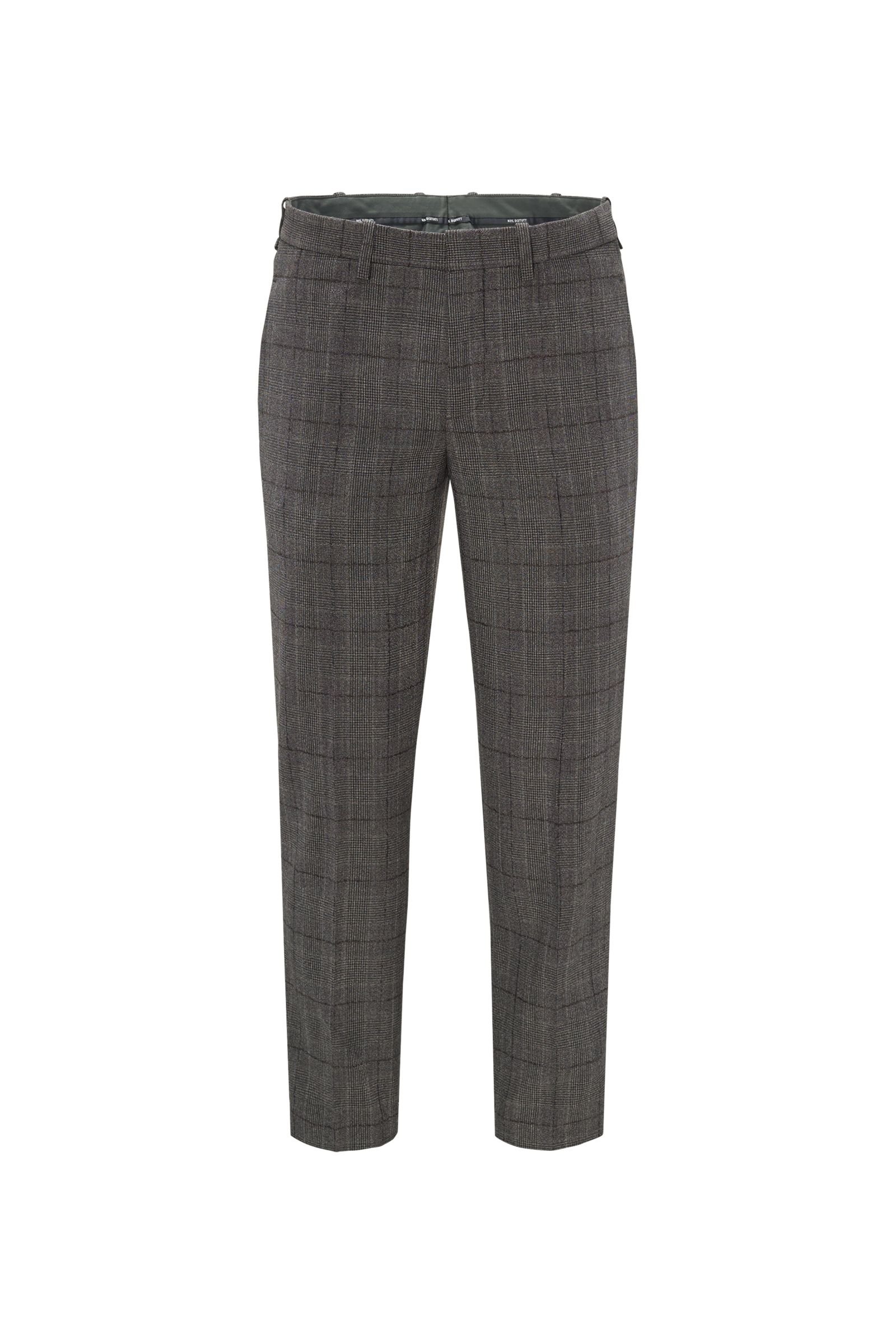 Wool trousers grey checked