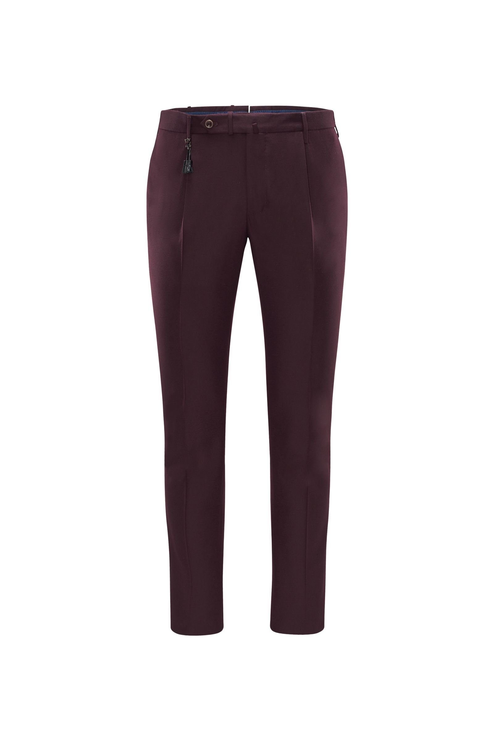 Wool trousers 'Skin Fit' burgundy