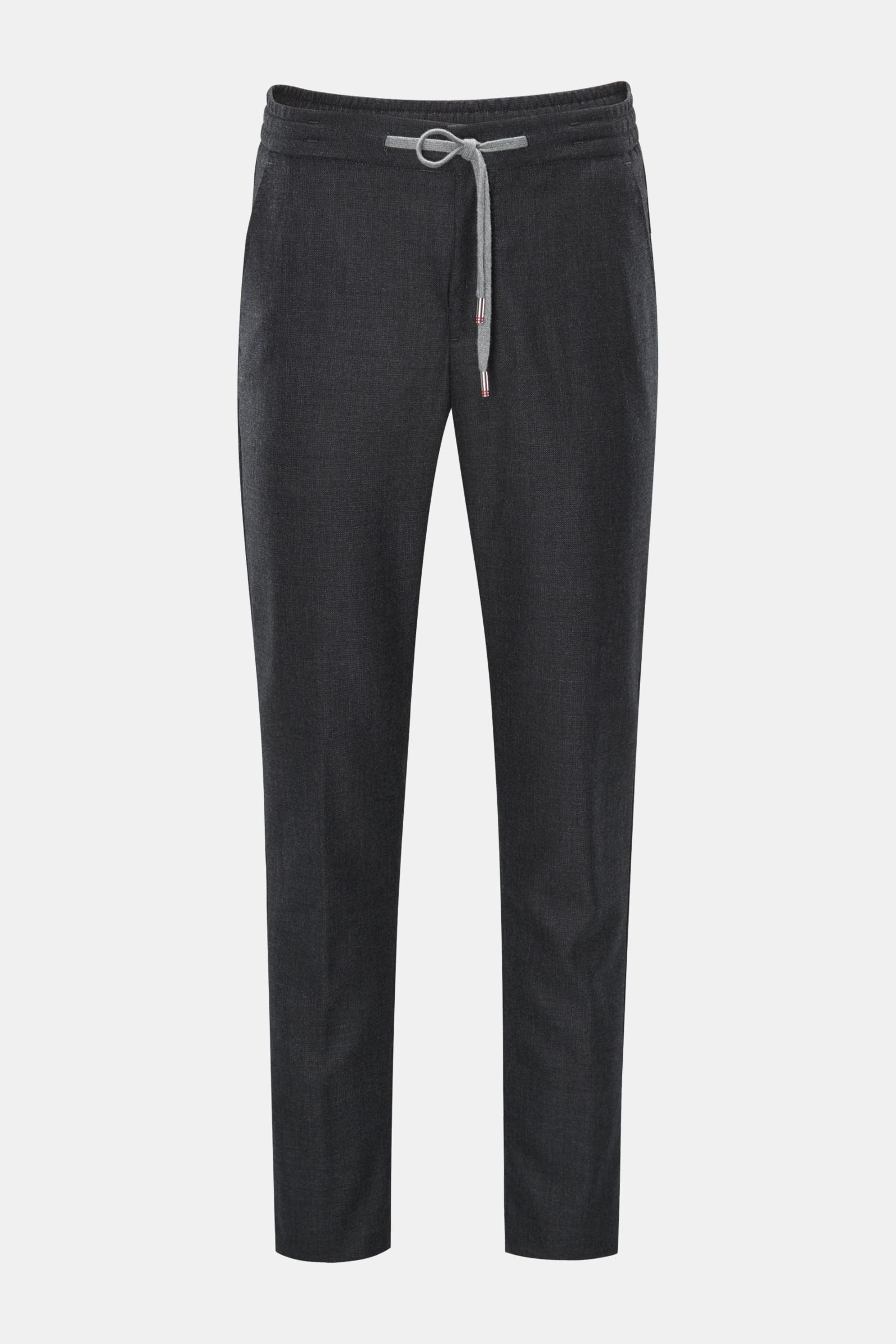 Wool jogger pants 'Caracciolo' anthracite