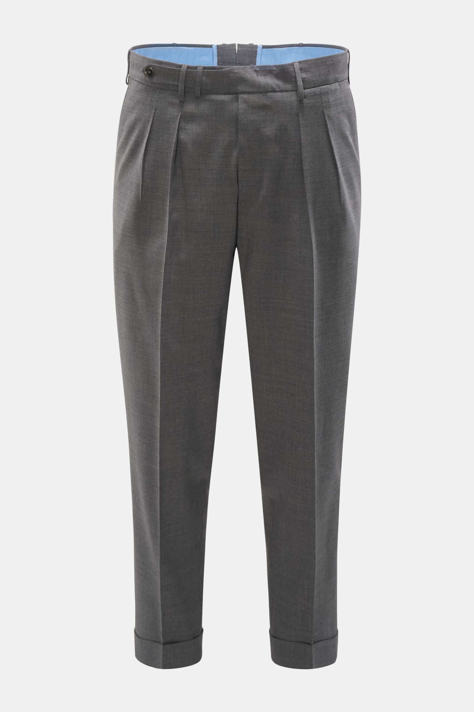 Wool trousers 'Carrot Fit' grey