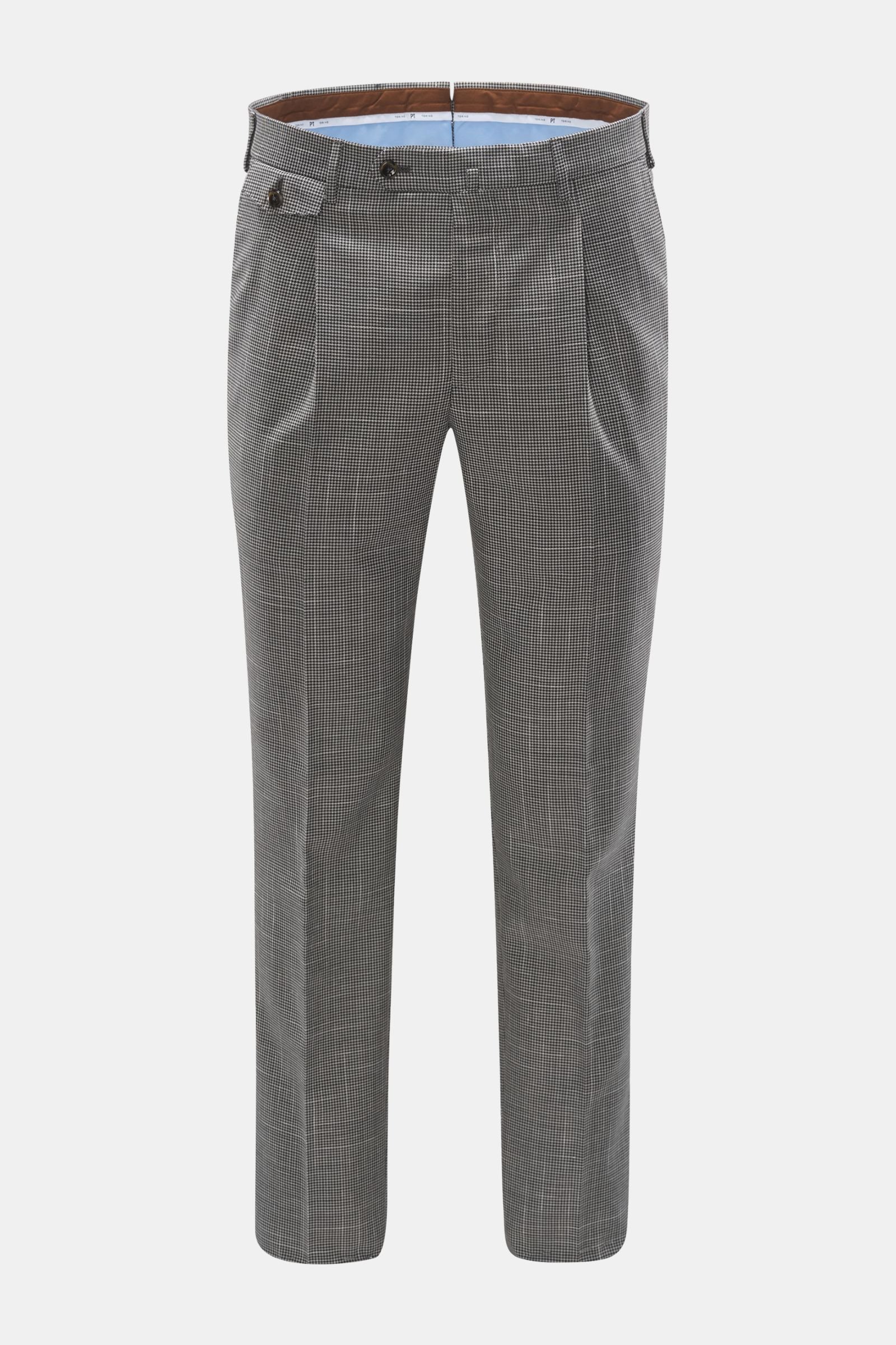 Wool trousers 'Gentleman Fit' black/white checked