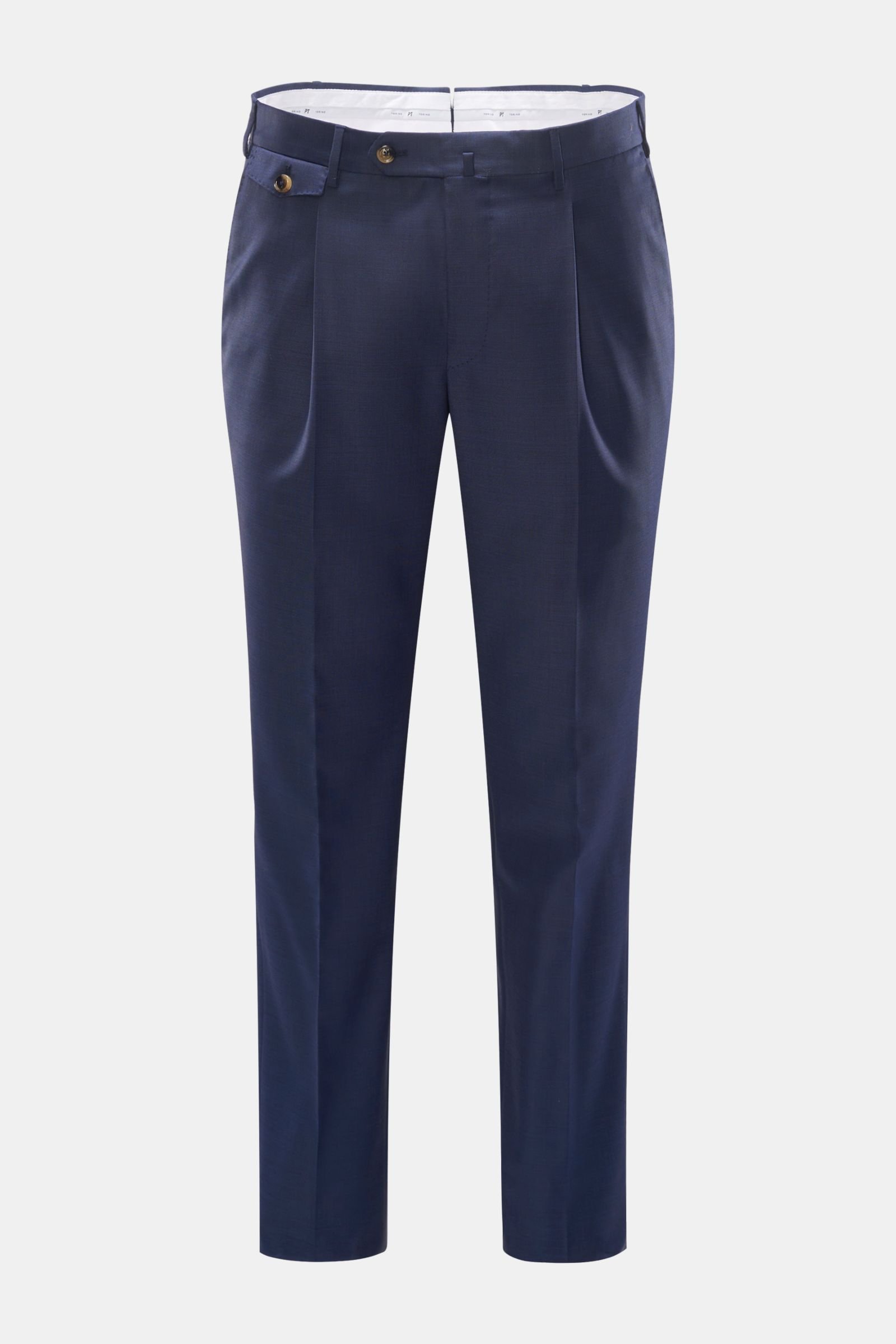 Wool trousers 'Gentleman Fit' grey-blue