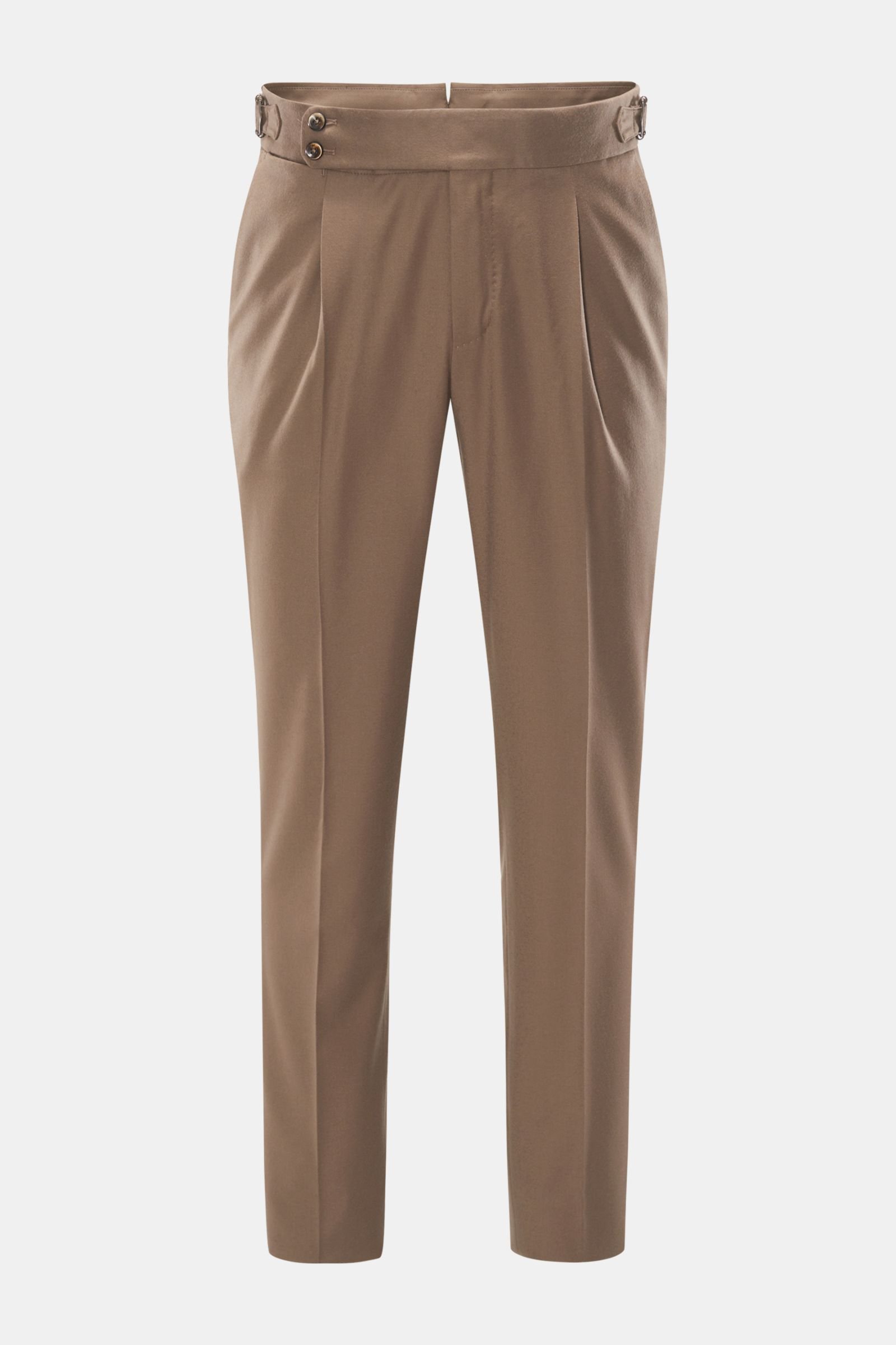 Wool trousers 'Gentleman Fit' grey-brown