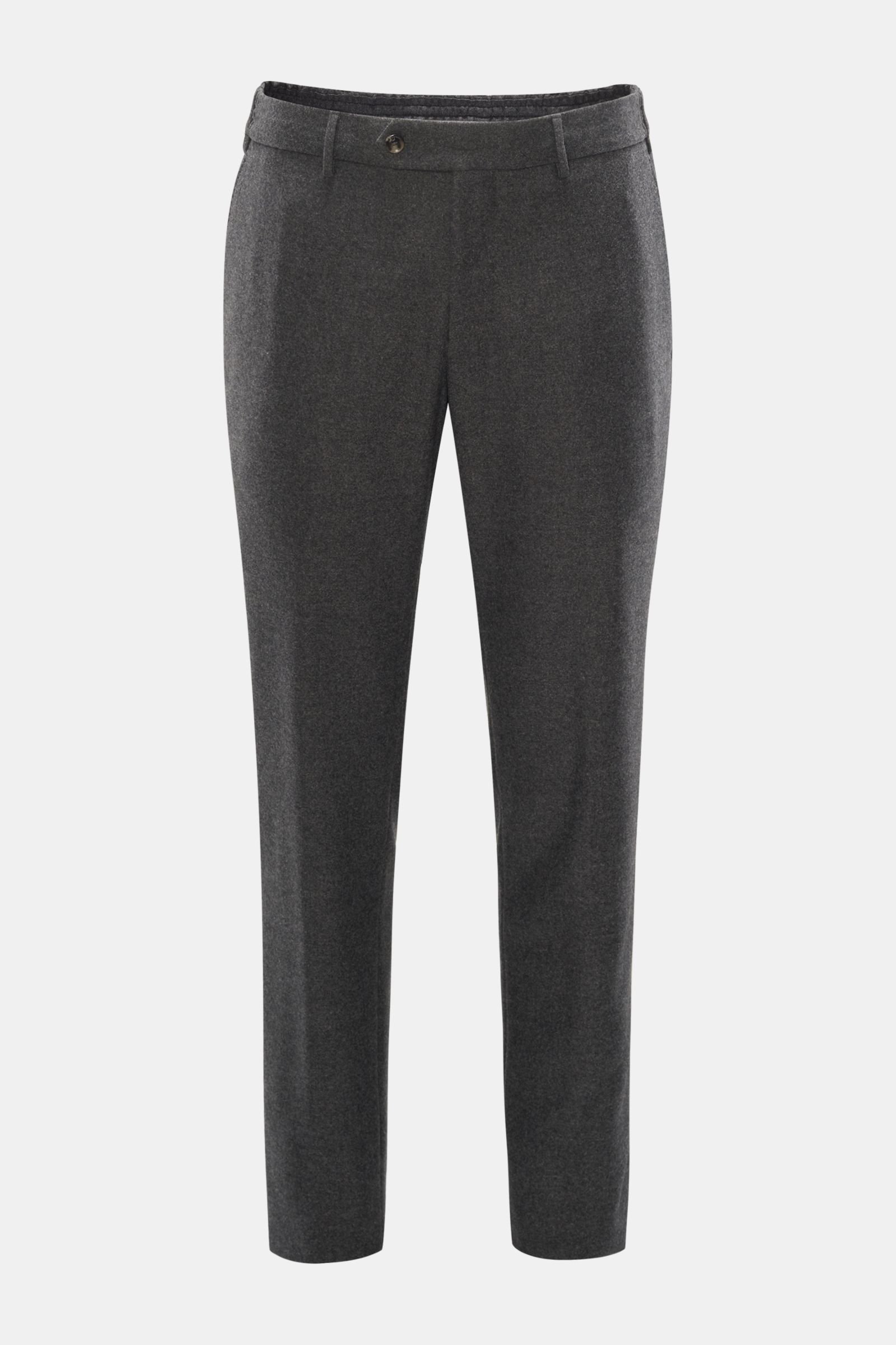 Wool jogger pants 'Slim Fit' grey