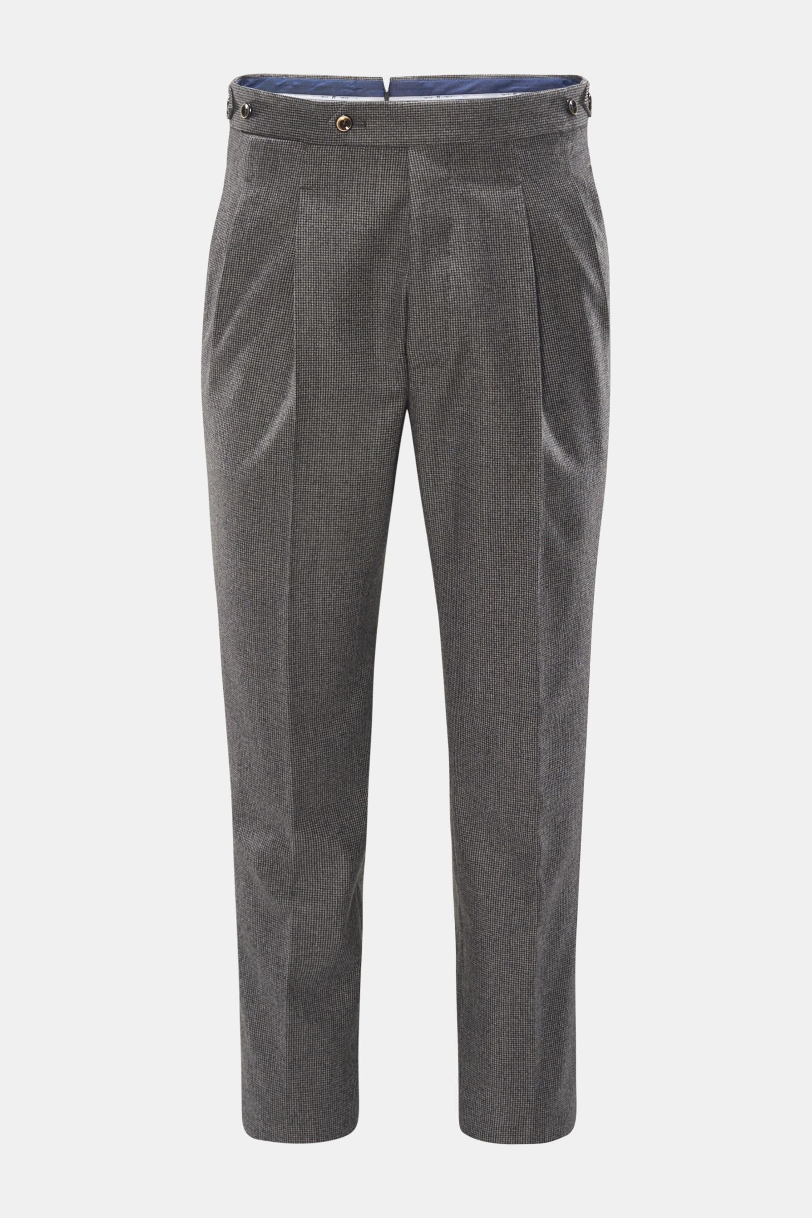 Wool trousers 'Gentleman Fit' grey checked