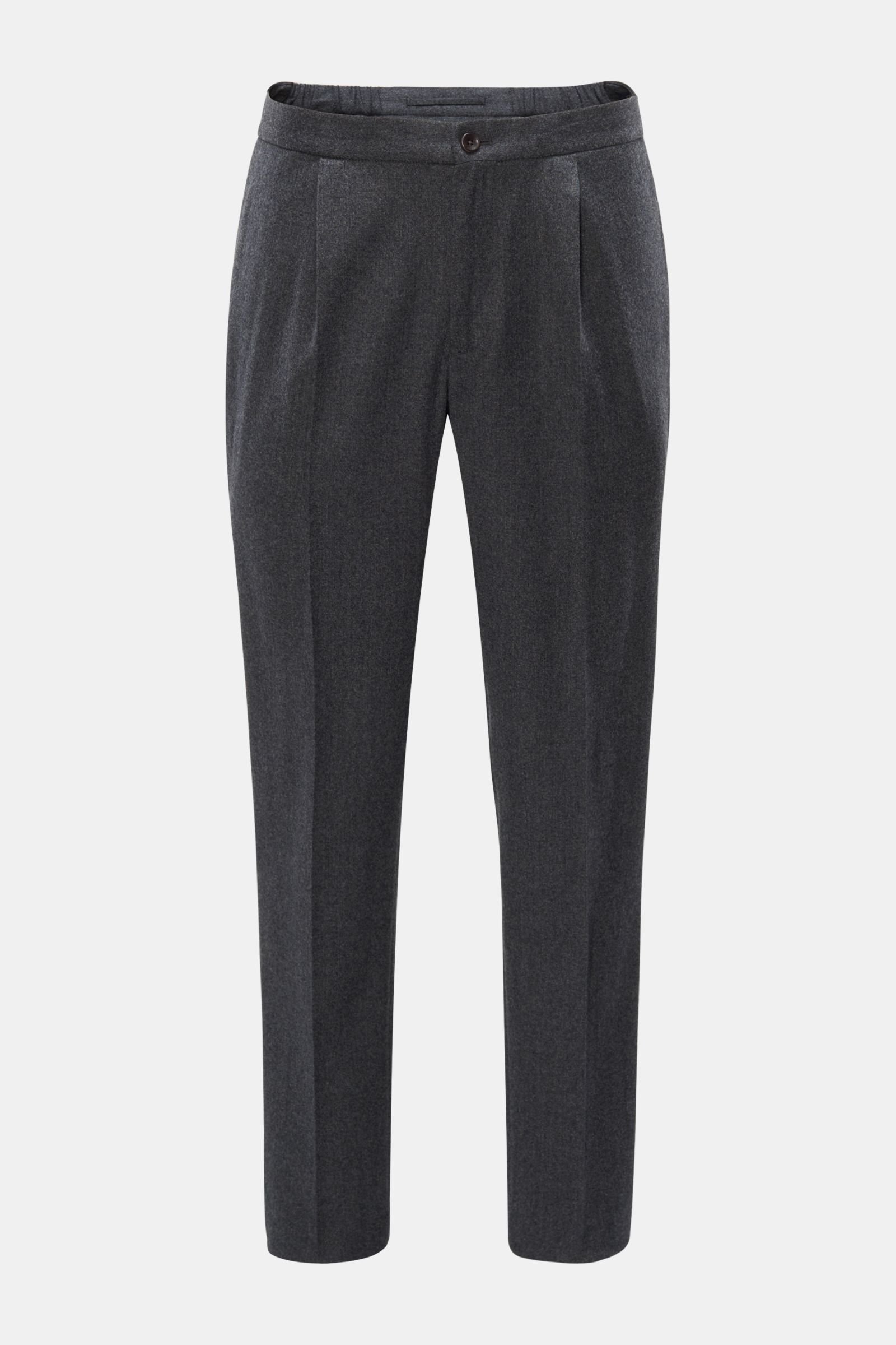 Wool jogger pants 'Tapered Fit' anthracite