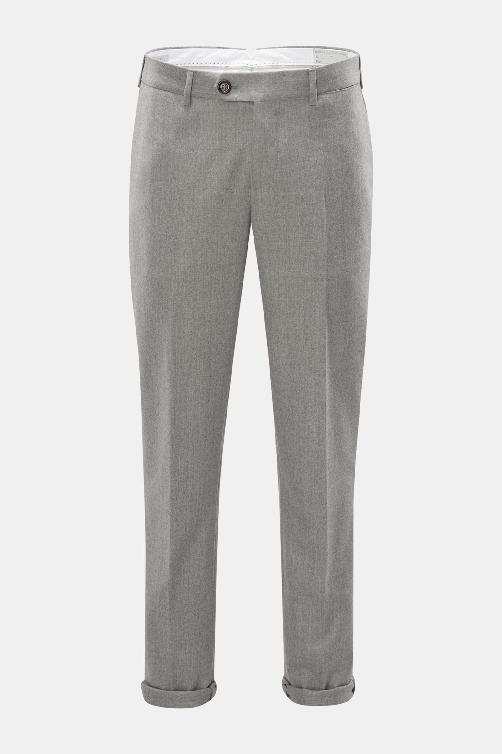 Wool trousers 'Italian Fit' light grey