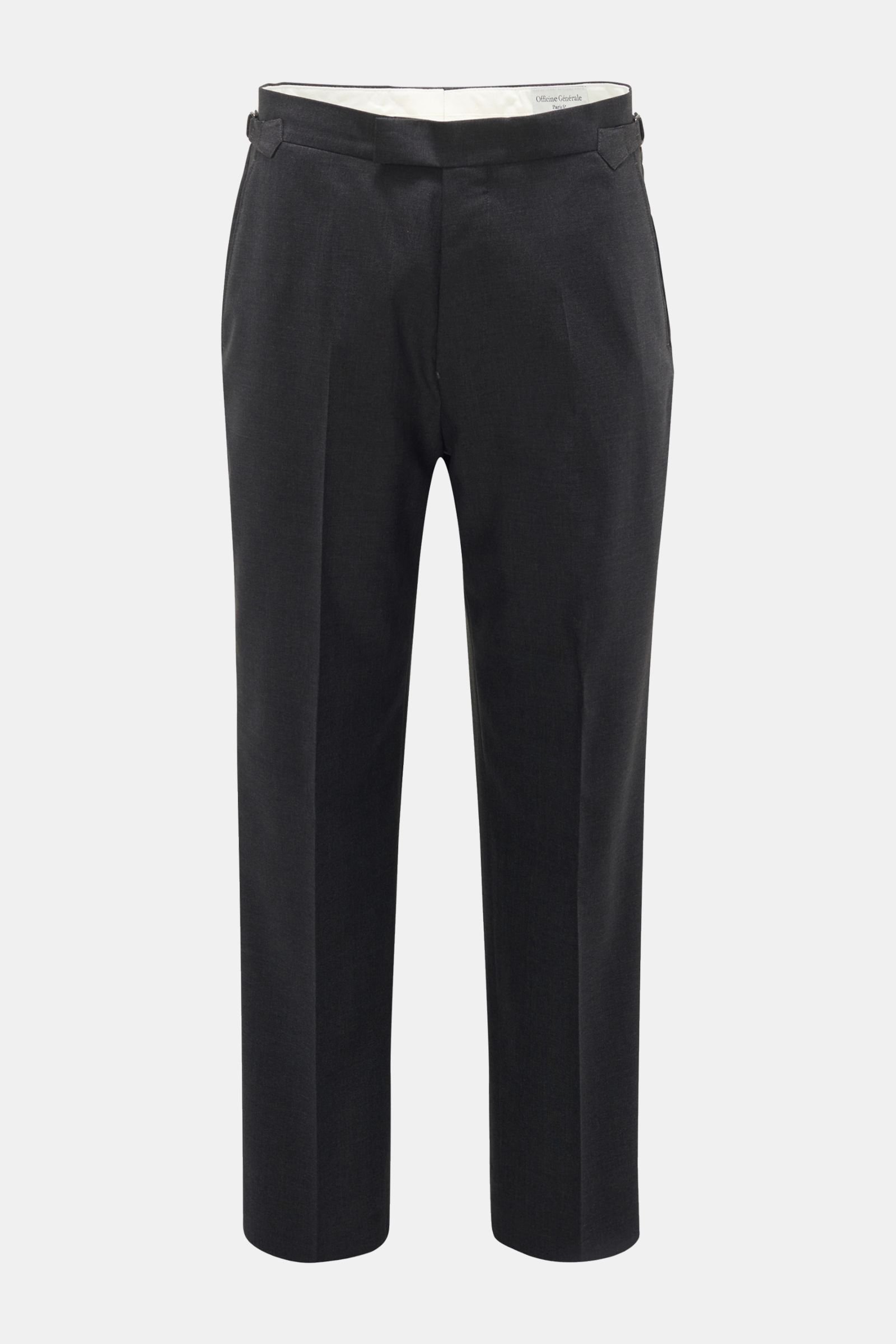 'Nicolas' wool trousers dark grey