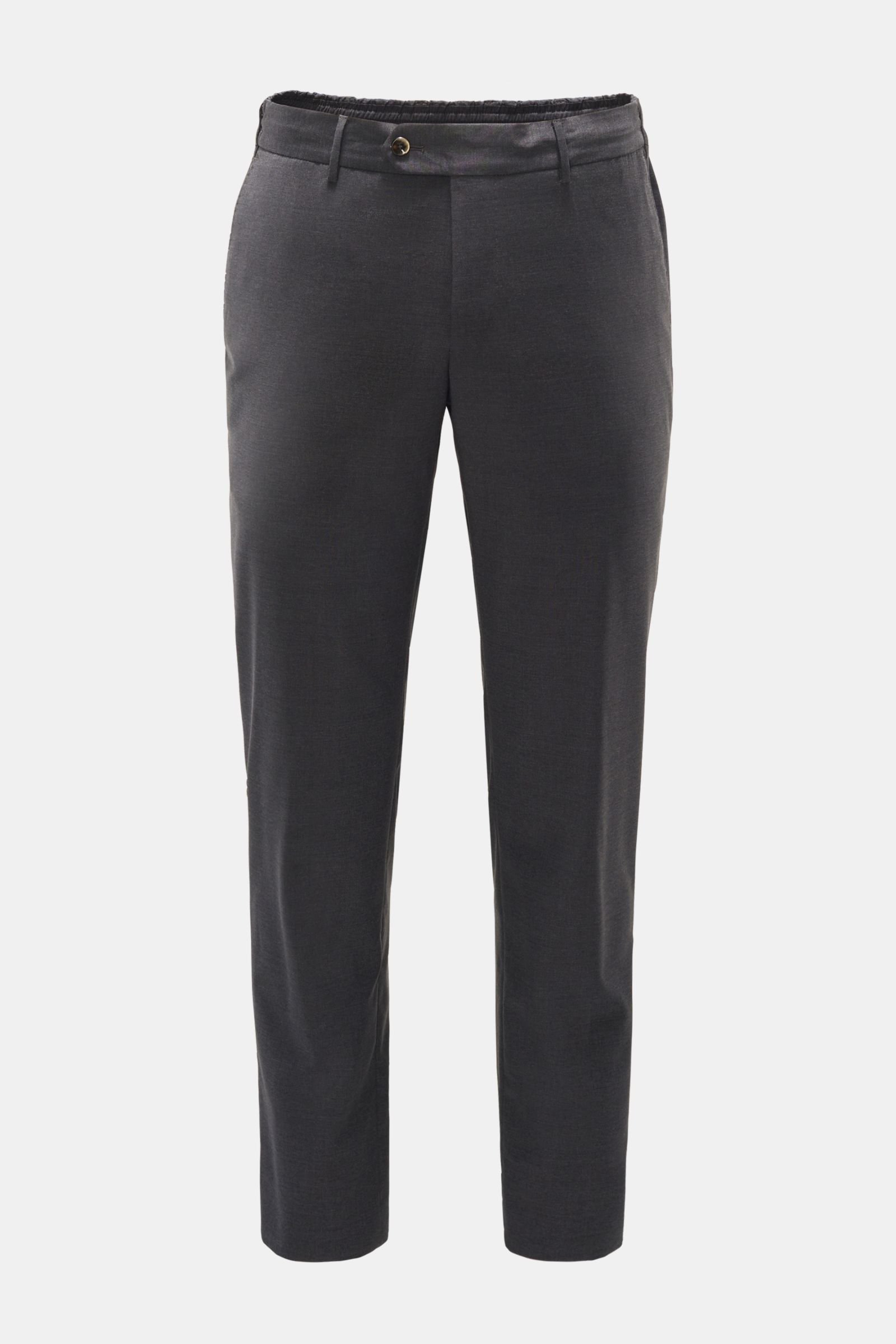 Wool jogger pants 'Slim Fit' dark grey