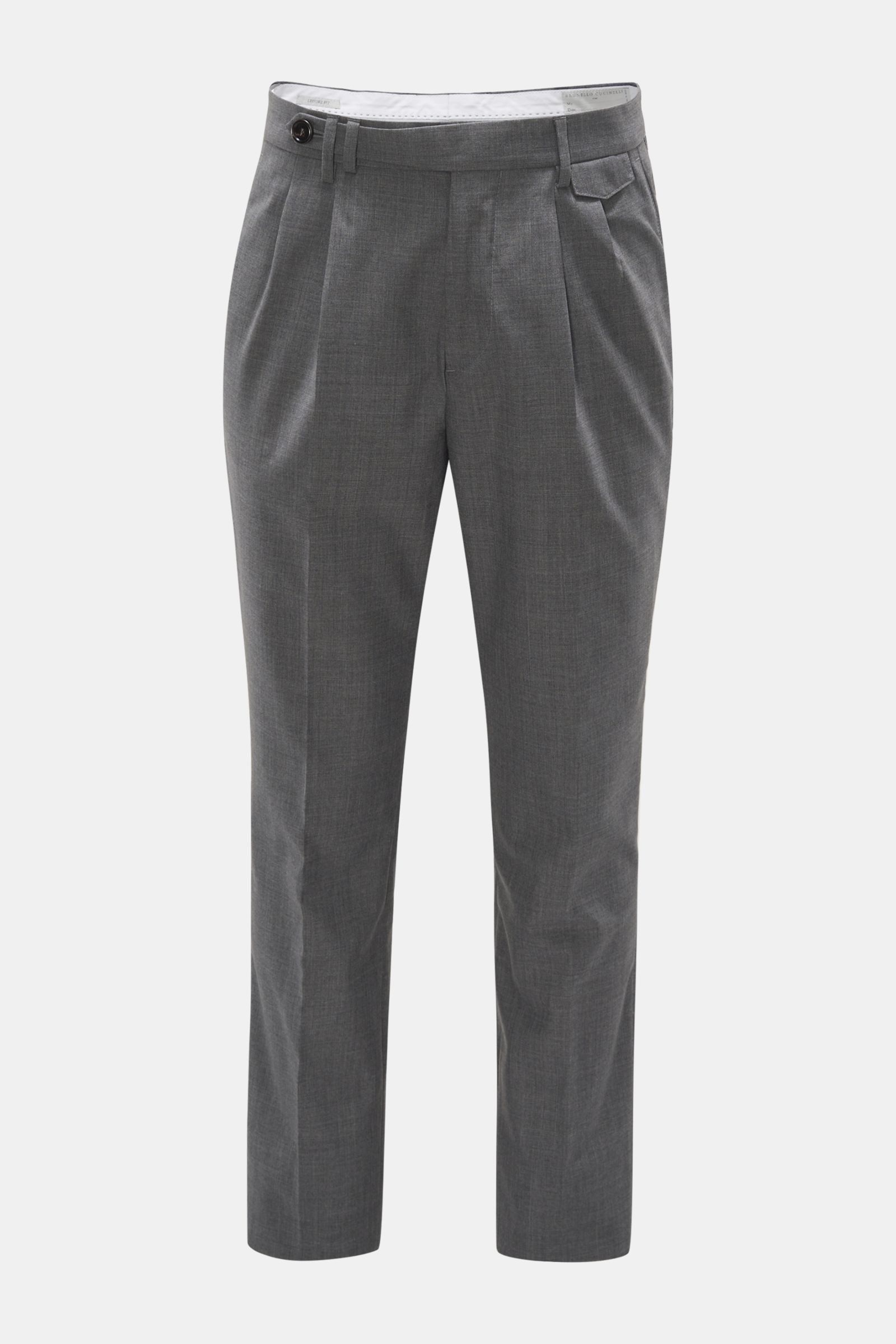 Wool trousers 'Leisure Fit' grey