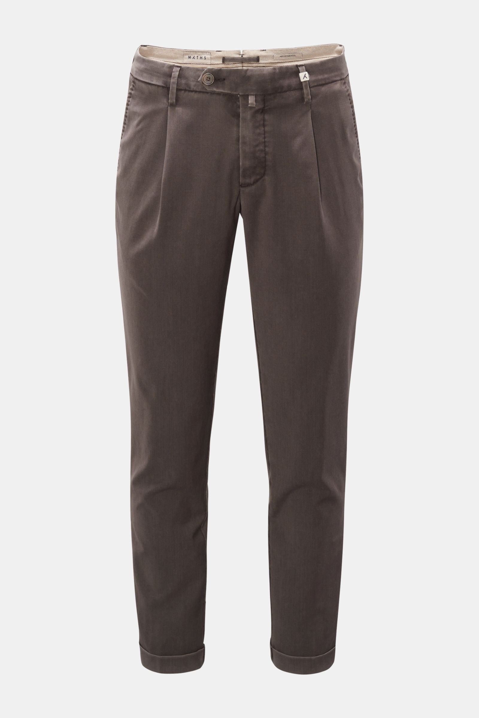 Wool trousers grey-brown