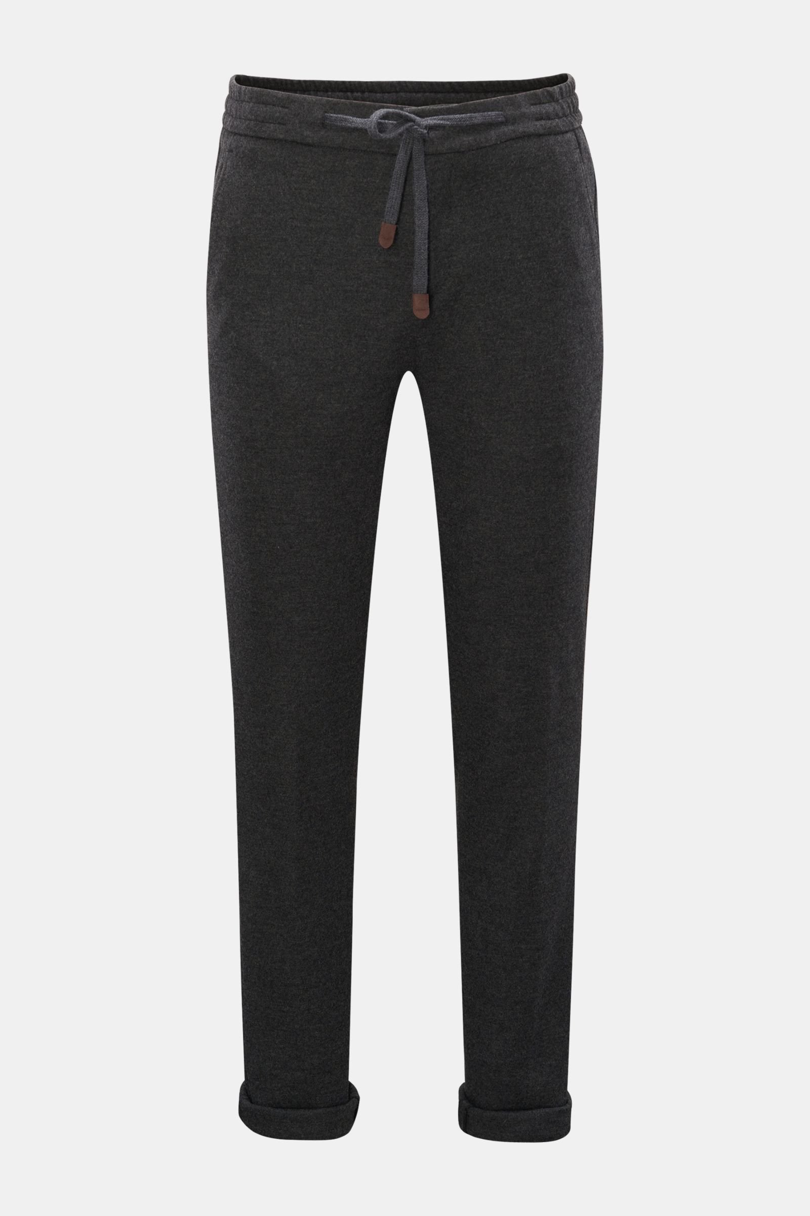 Wool jogger pants 'Caracciolo' dark grey