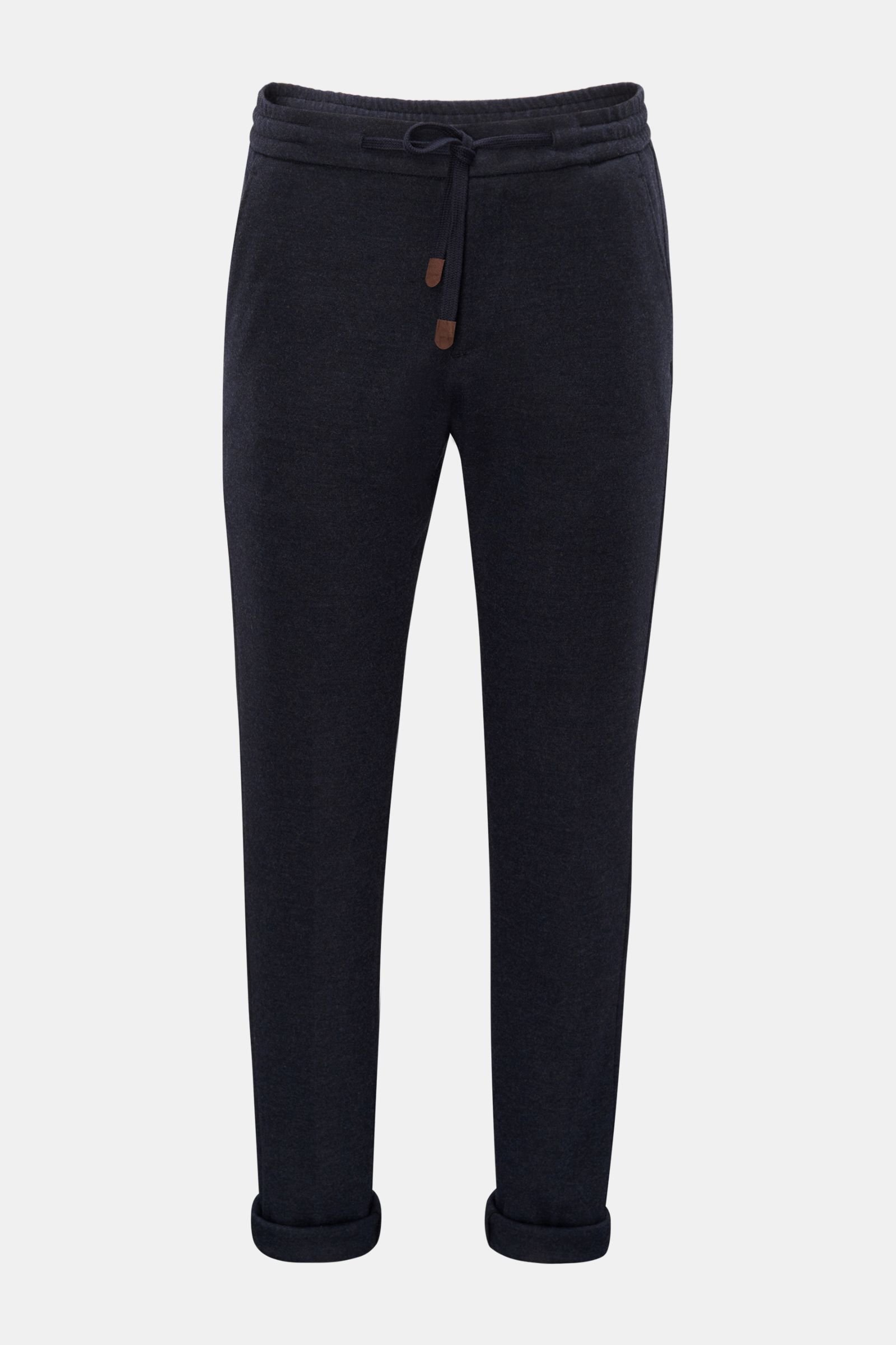 Wool jogger pants 'Caracciolo' anthracite