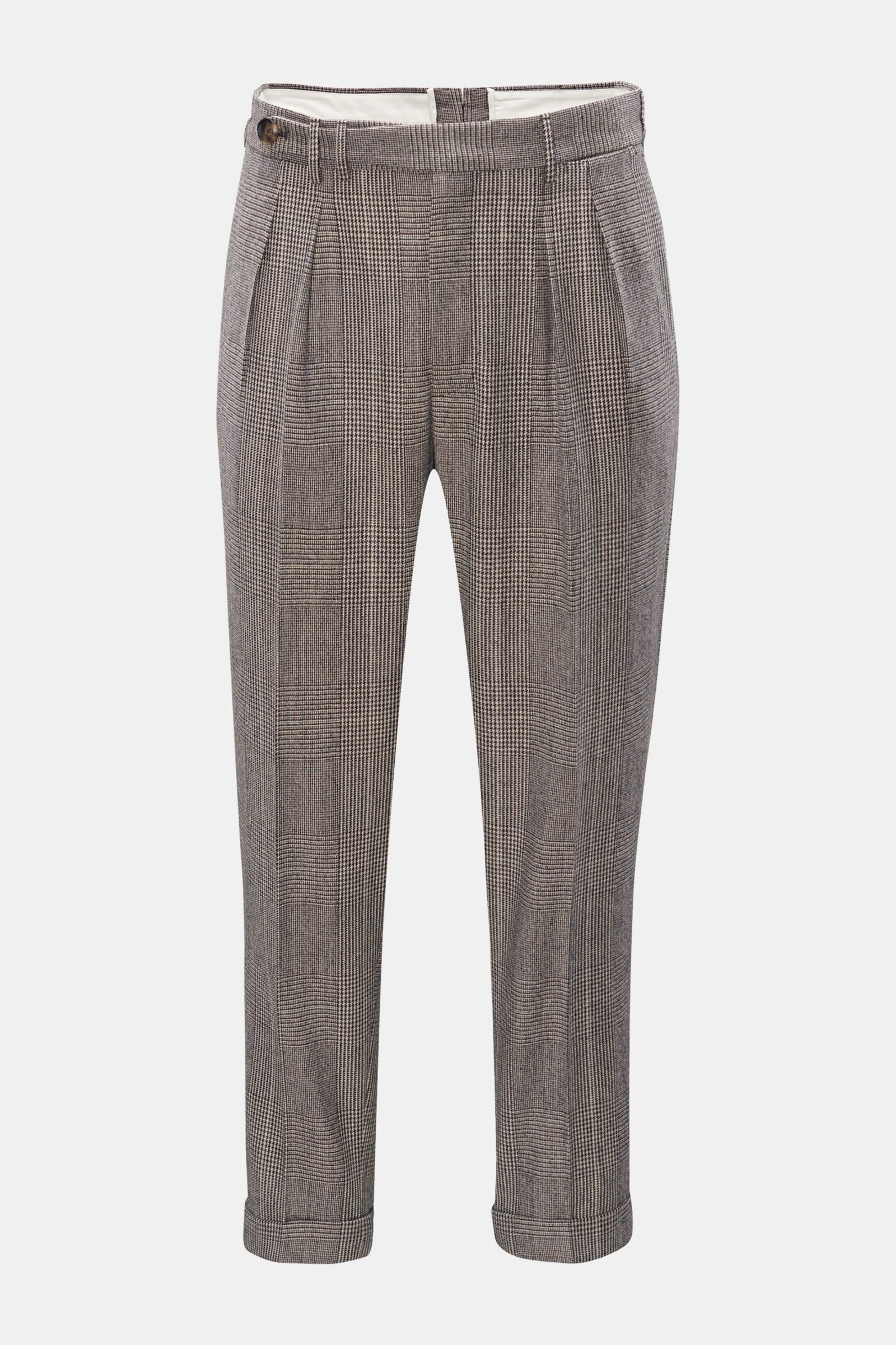 Trousers 'The Reporter' brown/cream checked