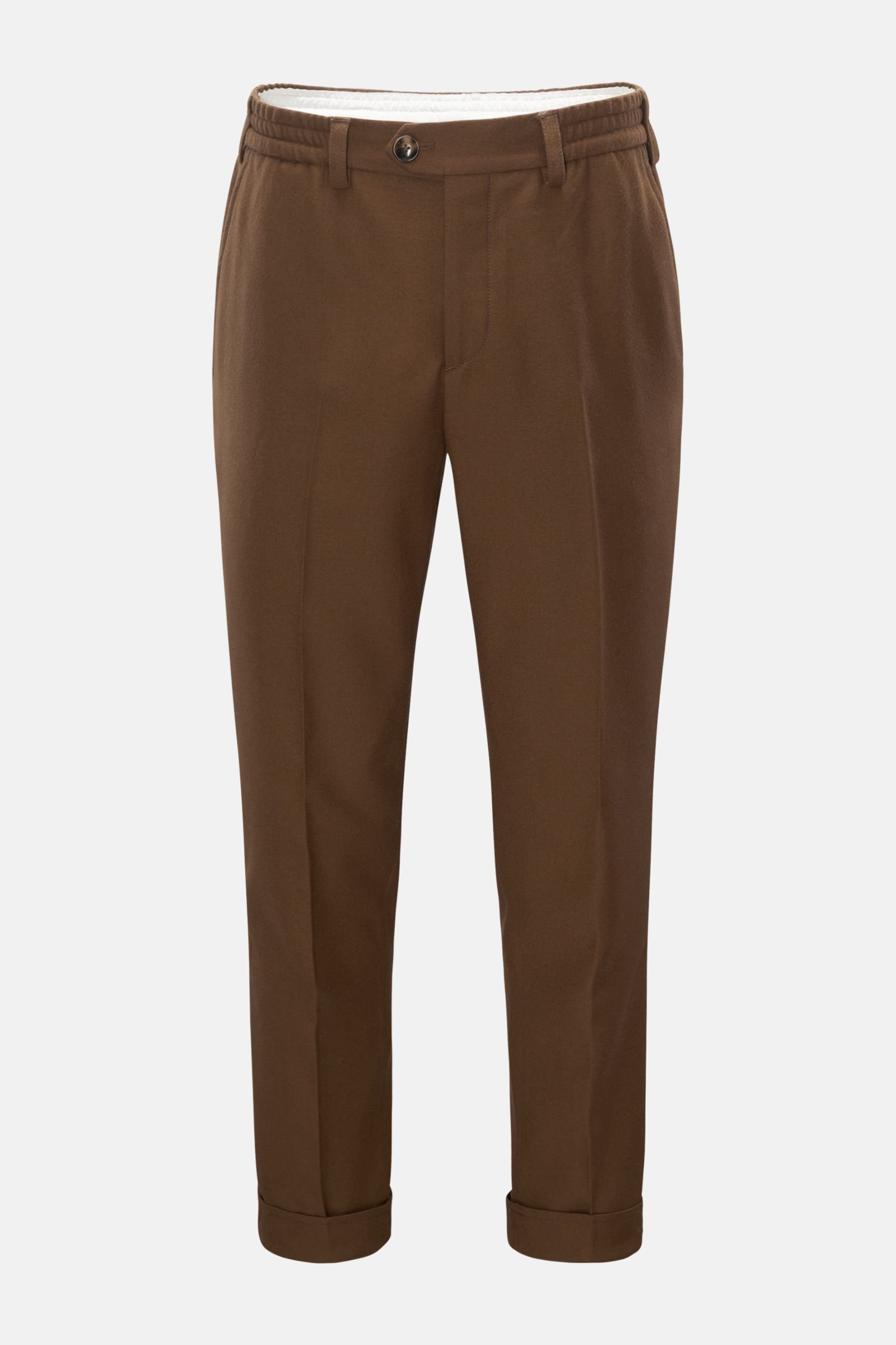 Wool jogger pants 'Rebel Fit' brown