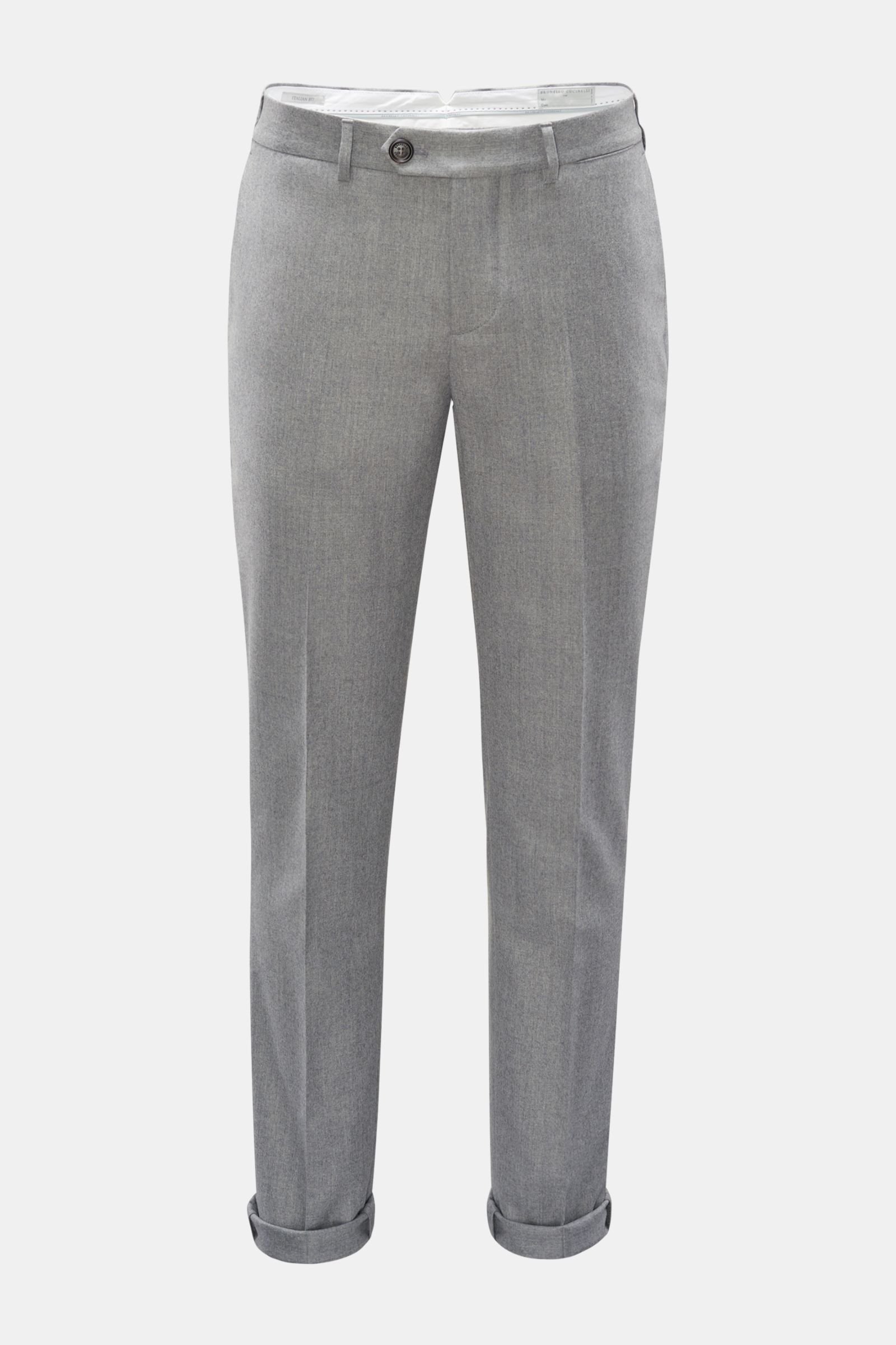 Wool trousers 'Italian Fit' light grey