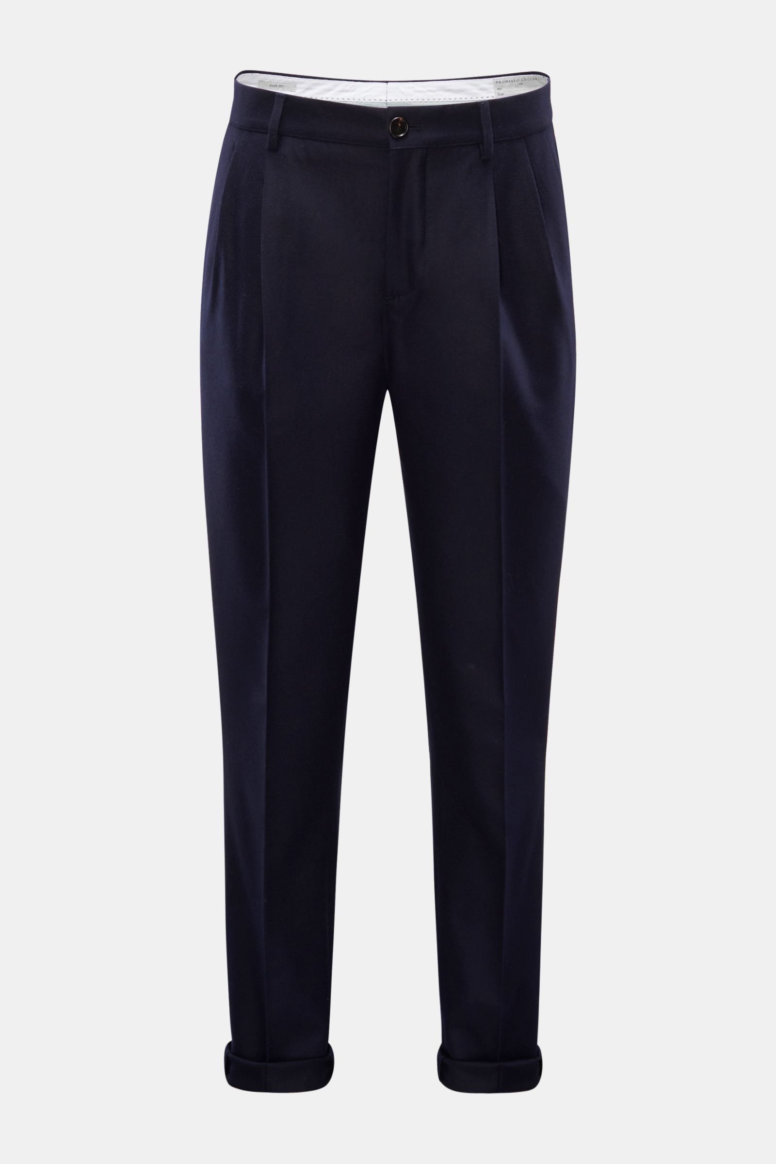 Wool trousers 'Easy Fit' navy